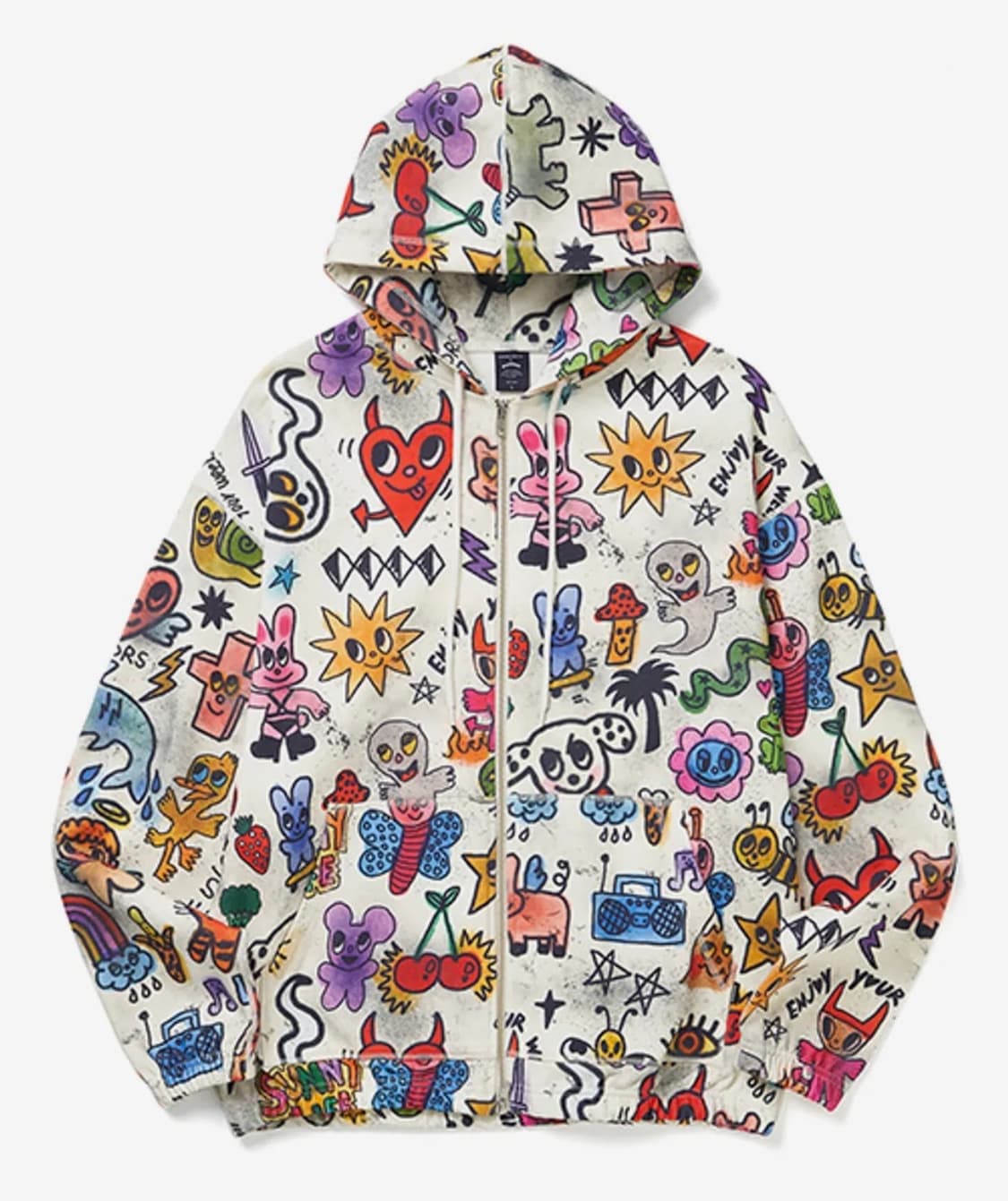 위캔더스 후드집업 ISCREAM HOODIE ZIPUP (IVORY) 상품이미지1