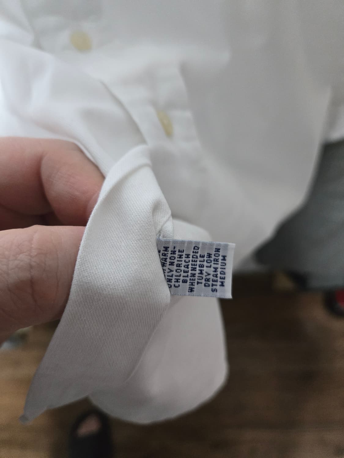 폴로 랄프로렌 블레이크핏 화이트 코튼 셔츠 L(XL) 105 110 상품이미지5