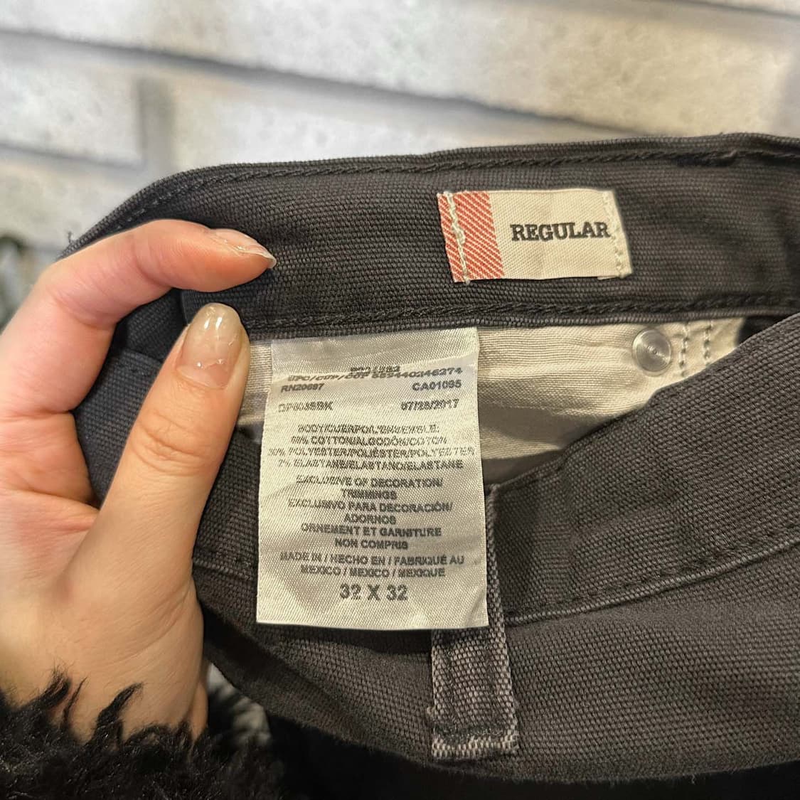 디키즈 워크 카펜터 팬츠 레귤러 핏 디테일 차콜 상품이미지7