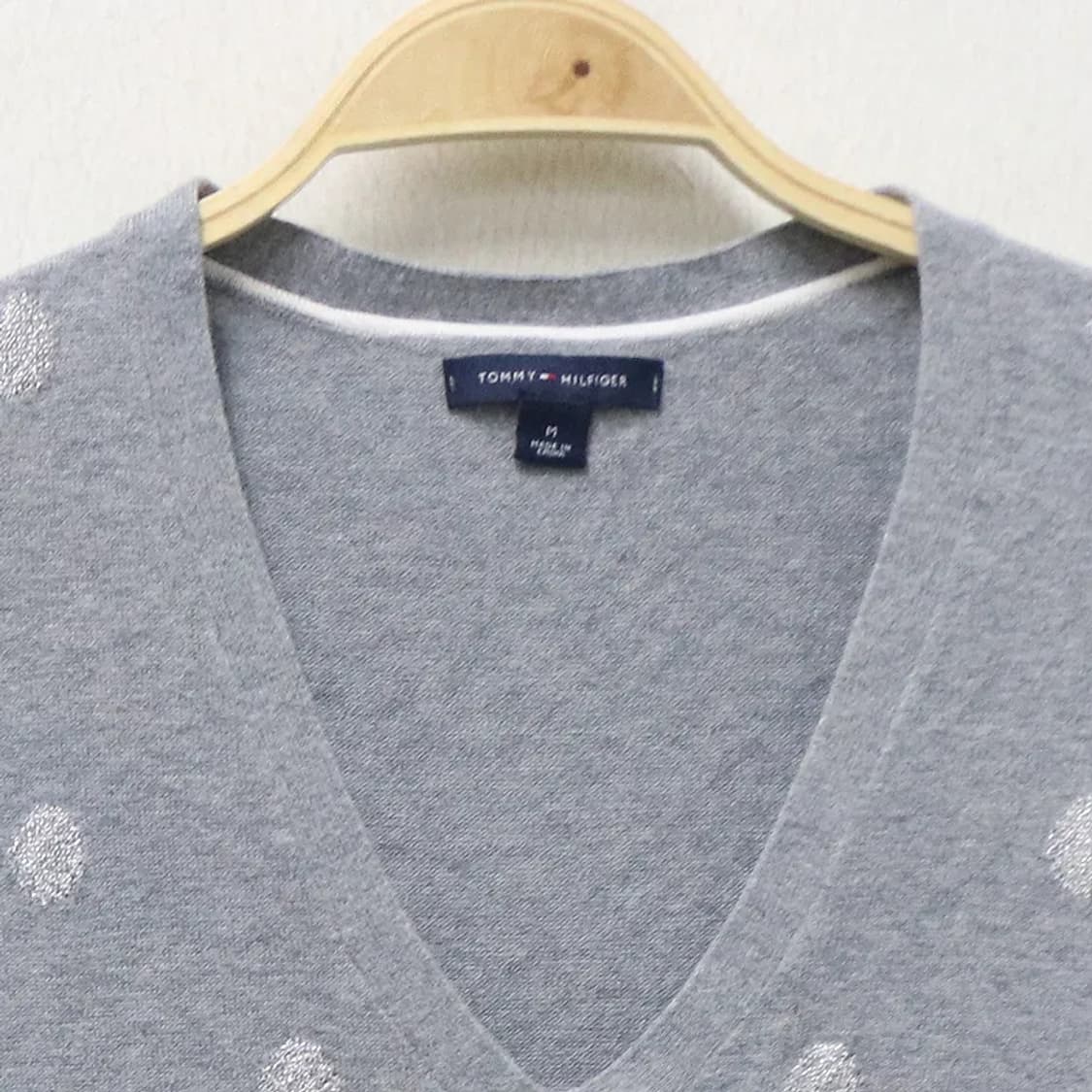 타미힐피거 도트 브이넥 니트 62045 상품이미지3