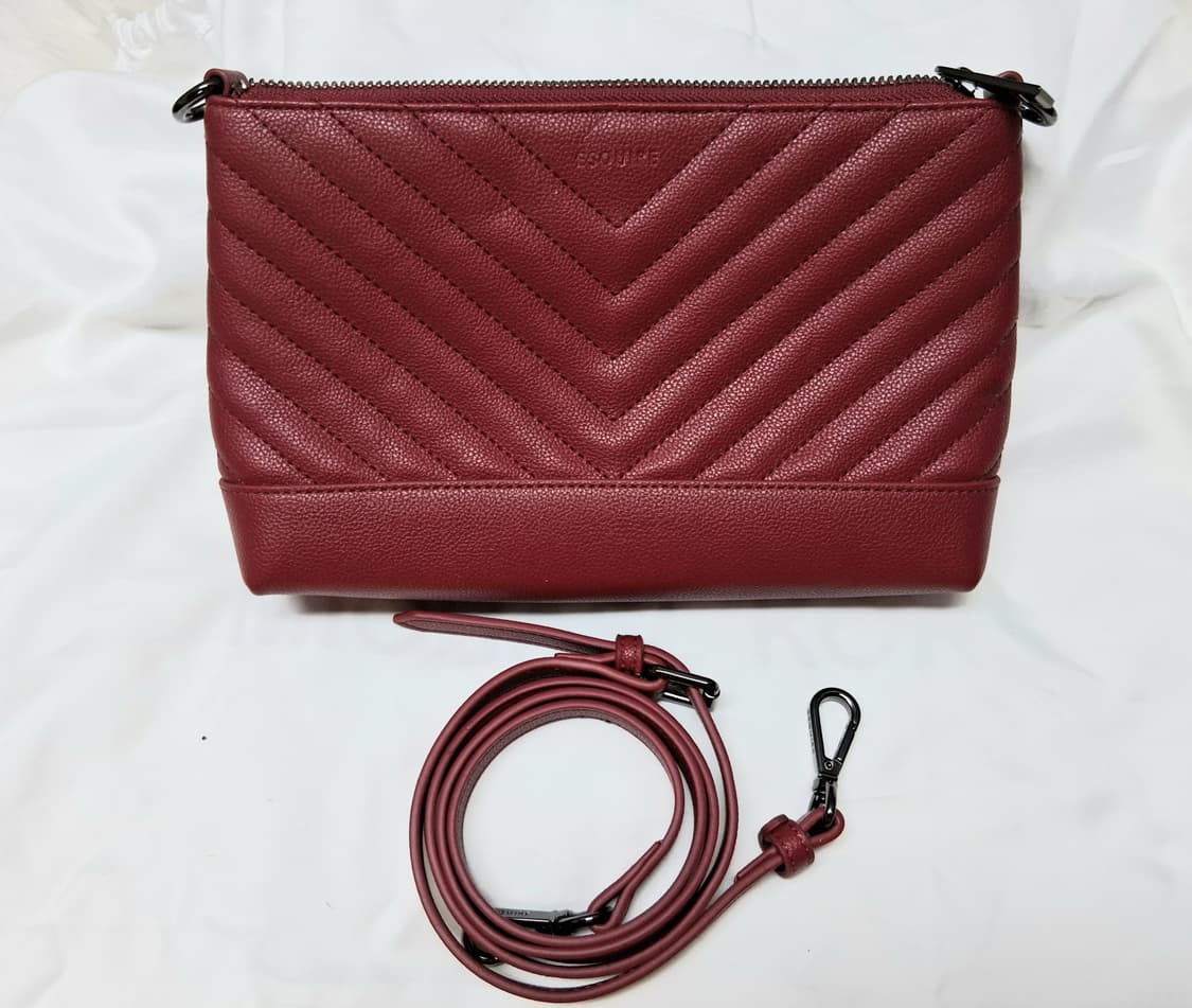 에스콰이아 레드 퀼팅 크로스백#새상품 상품이미지1