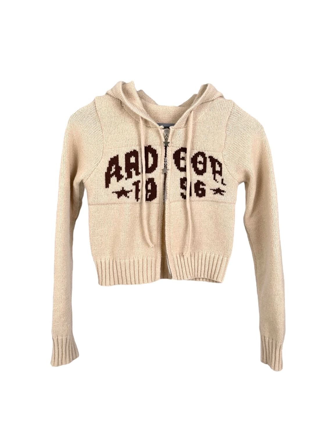 y2k crop knit hoodie zip-up 상품이미지1