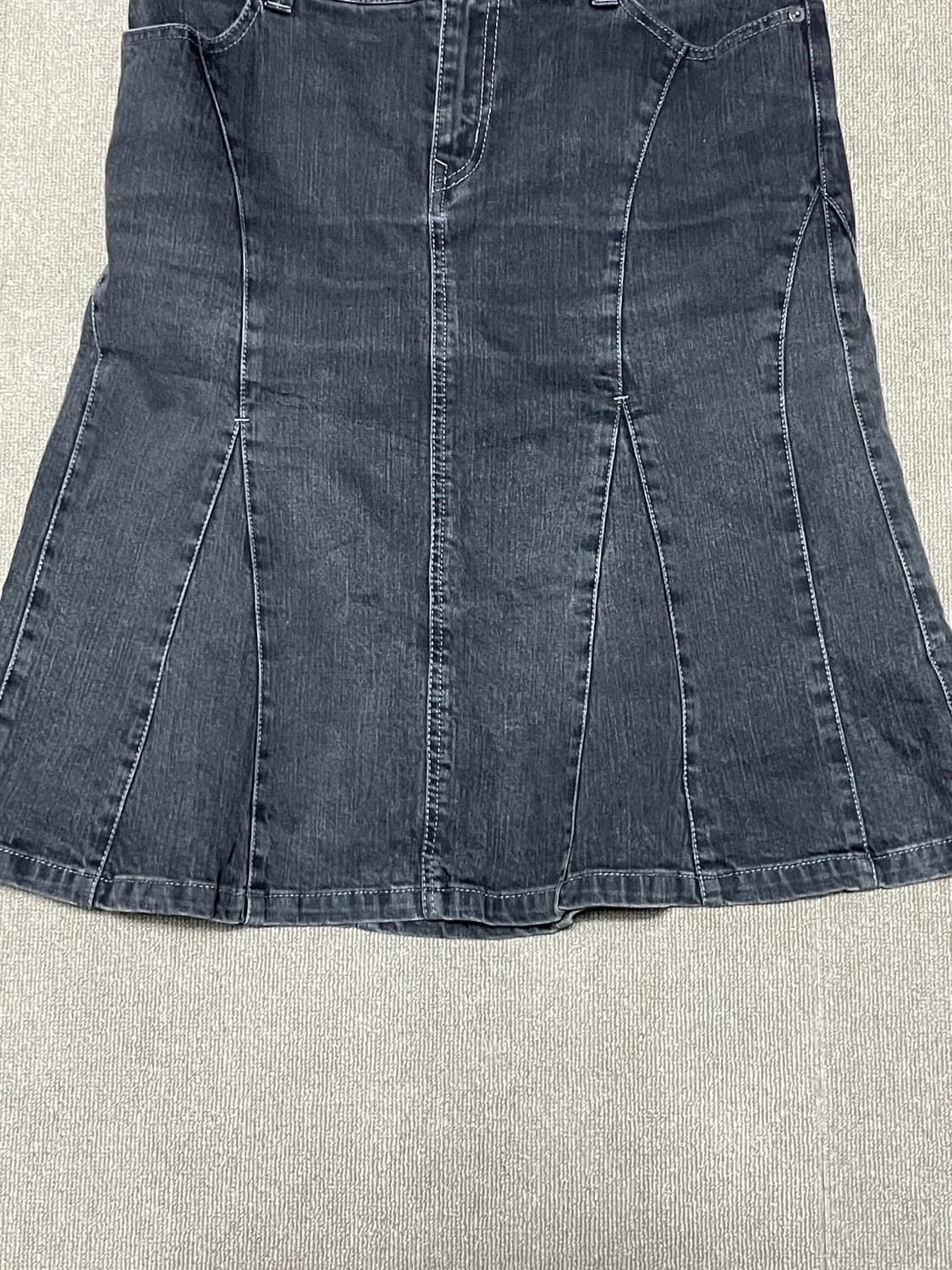 빈티지 카고 플레어핏 데님 스커트  상품이미지4