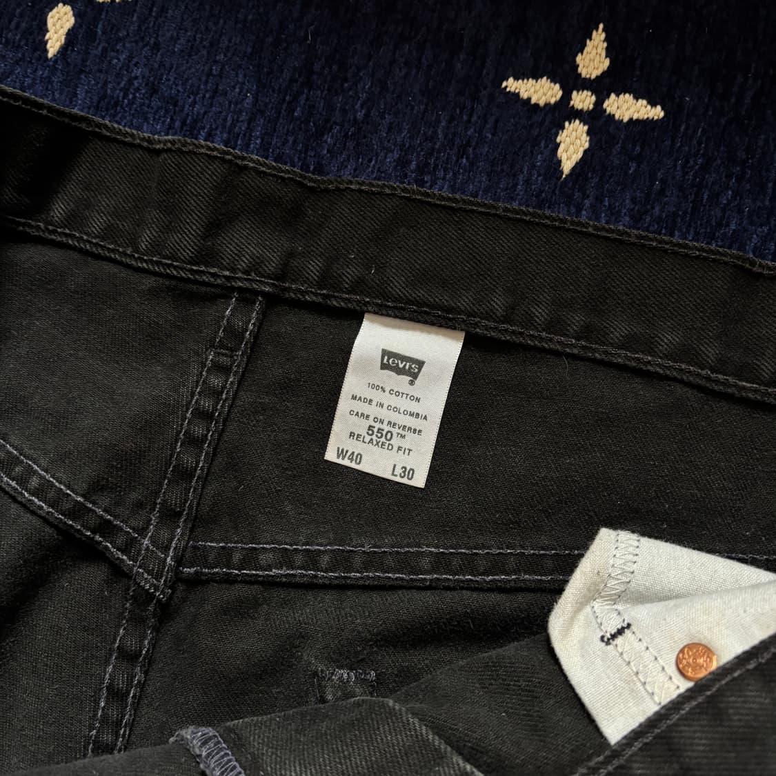 00s 리바이스 550 배기 핏 블랙진 상품이미지2