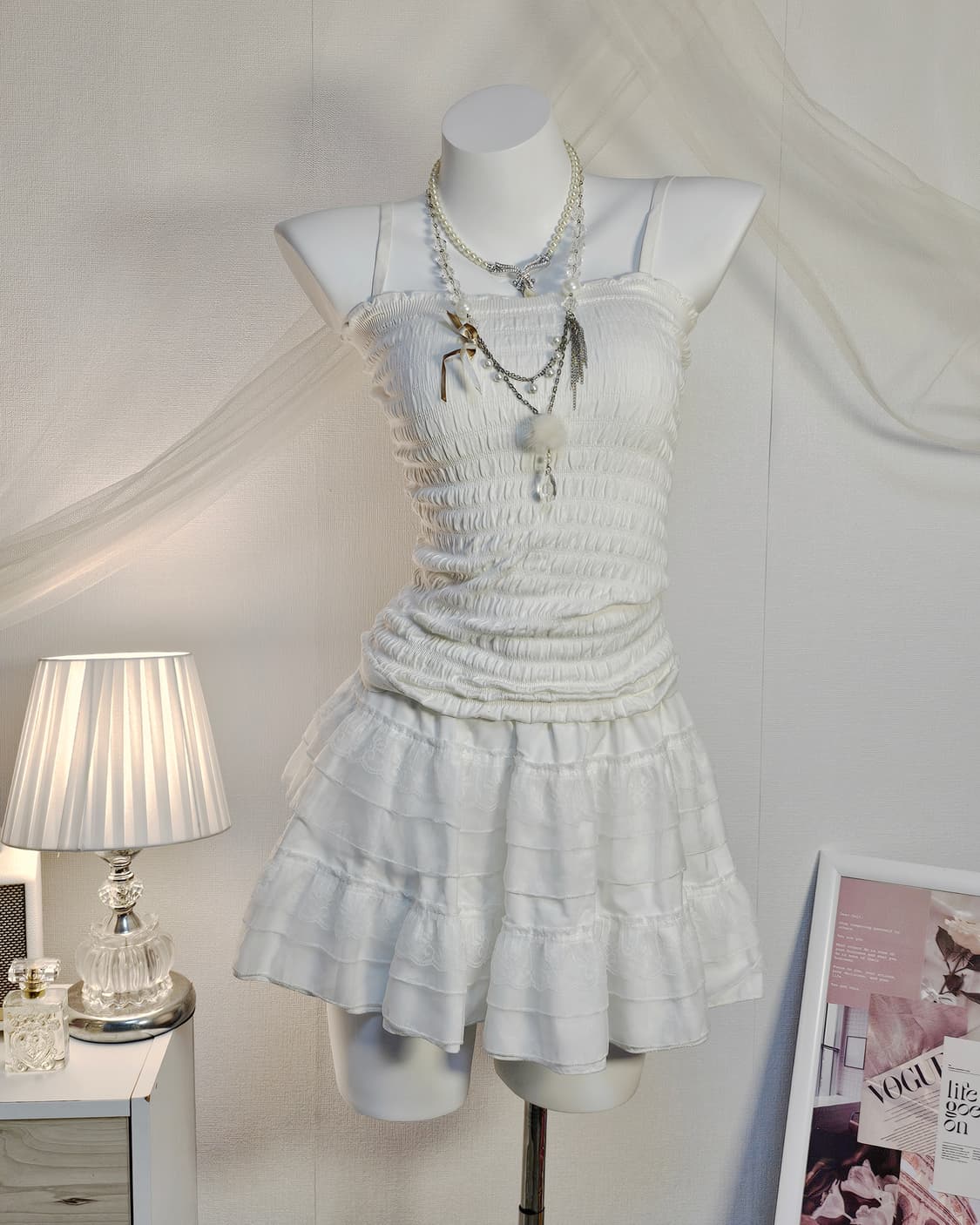 White mori look style set 상품이미지5