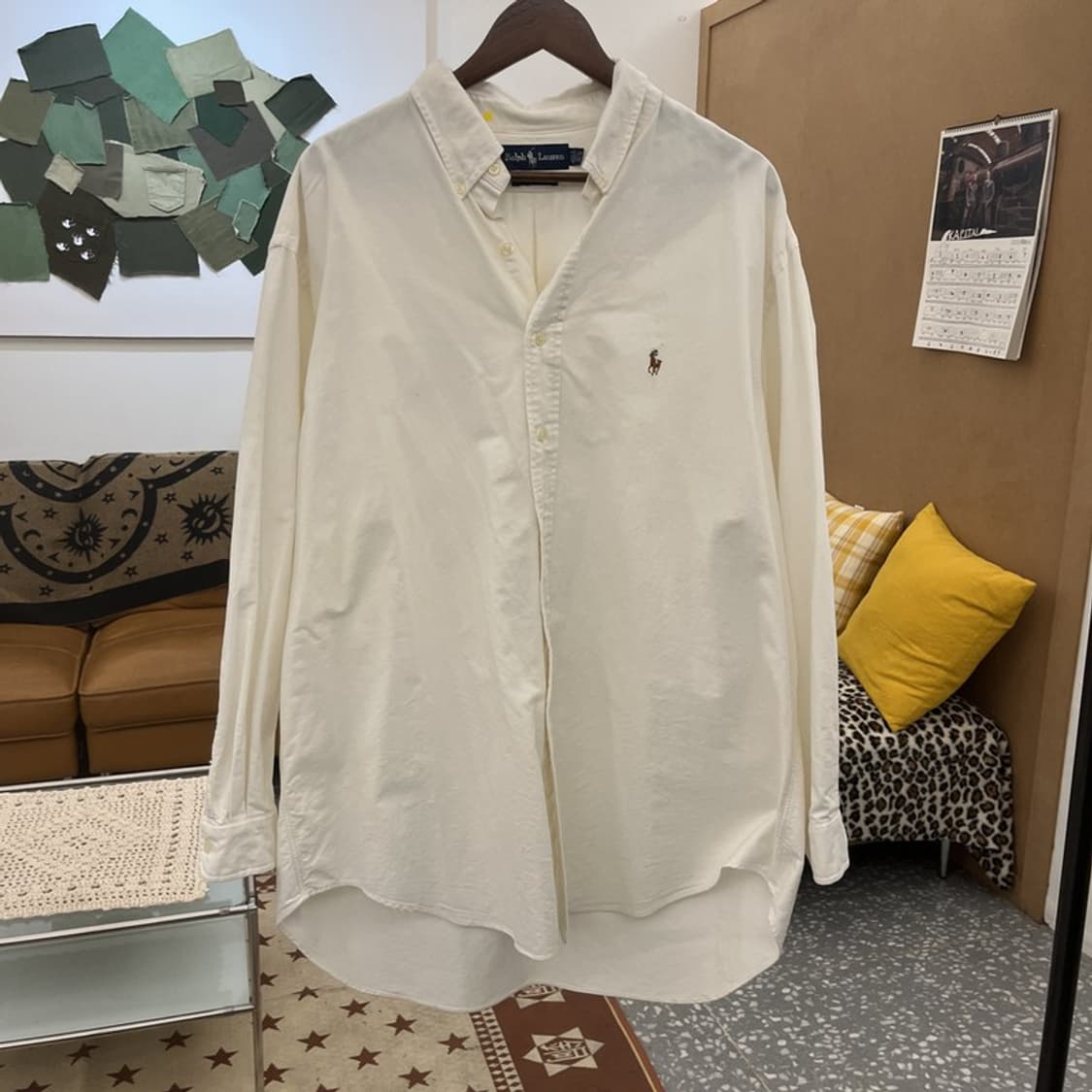 폴로 랄프로렌 빈티지 모던 캐주얼 빅사이즈 크림 셔츠 115 C09852 상품이미지3