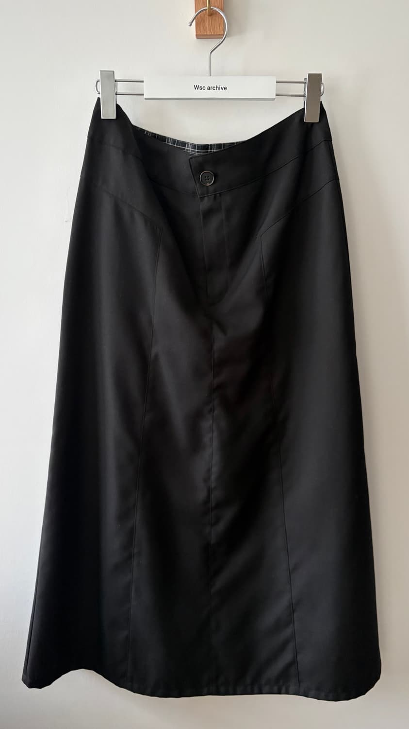 Wsc archive Folded check maxi skirt 스커트 상품이미지9