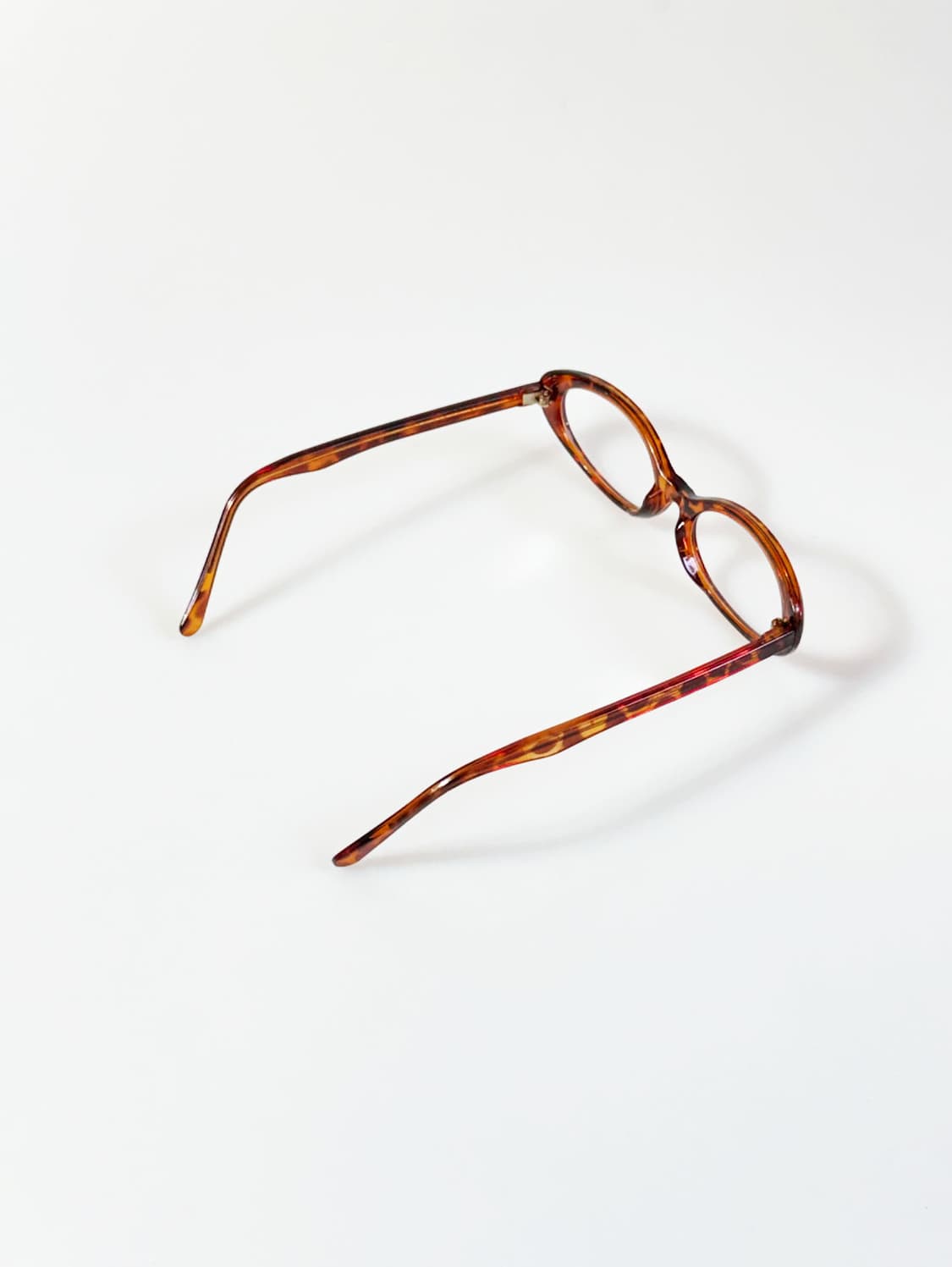 90s JOANNA 토터스쉘 세미 캣아이 뿔테 빈티지 안경 상품이미지4