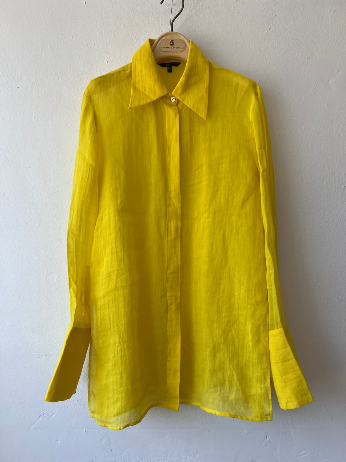 마시모두띠 여성 옐로우 린넨셔츠 긴팔셔츠 상품이미지2