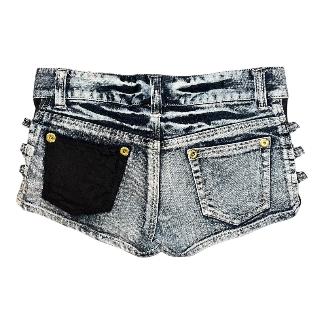 WORKS 사이드 링 데님숏팬츠 갸루y2k펑크 상품이미지3