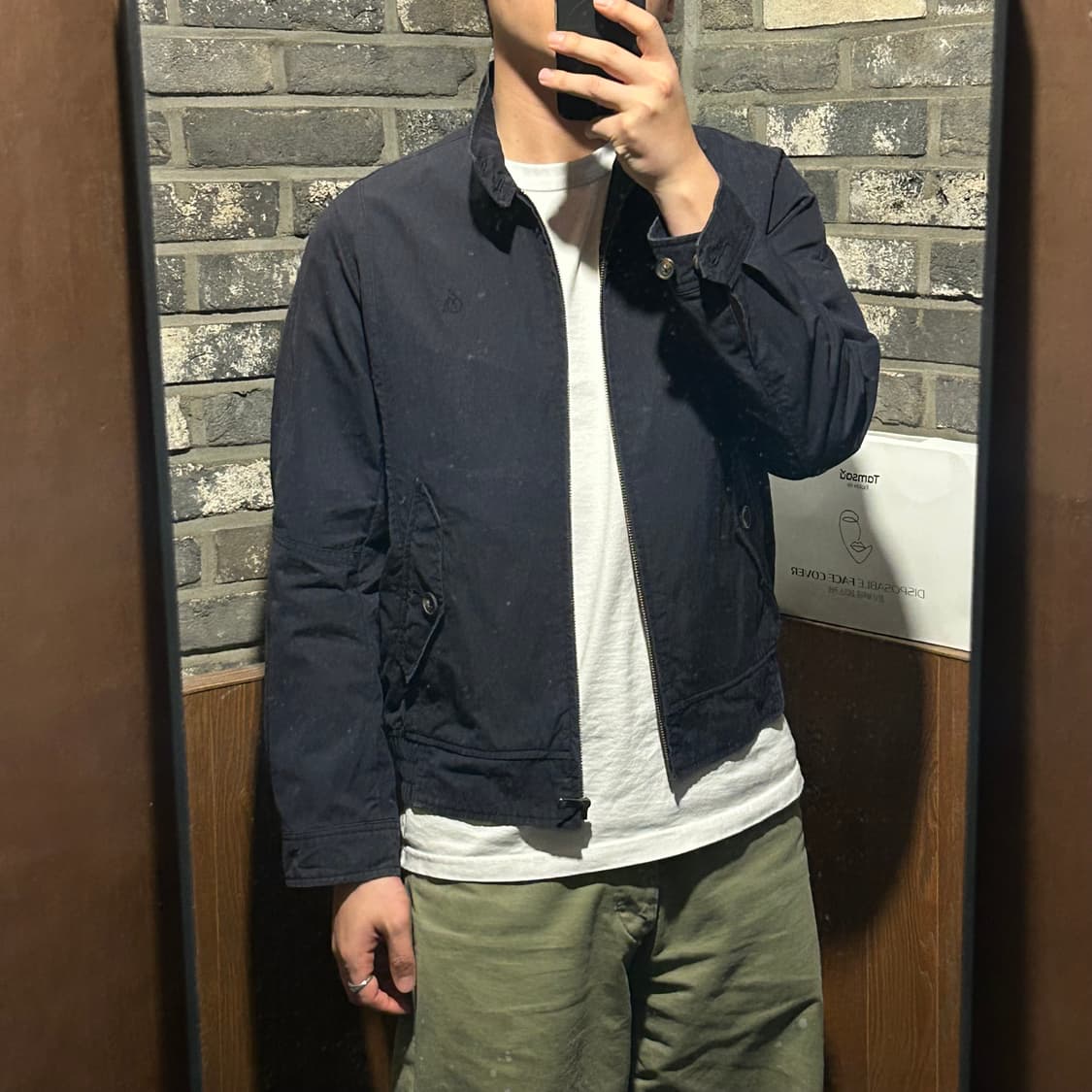 L) 빈폴 네이비 솔리드 해링턴 자켓 상품이미지8