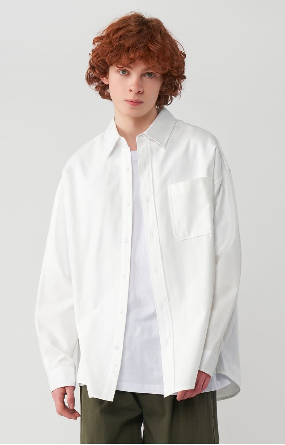 언탭트스튜디오_오버핏 옥스포드 셔츠_오프화이트M 상품이미지1