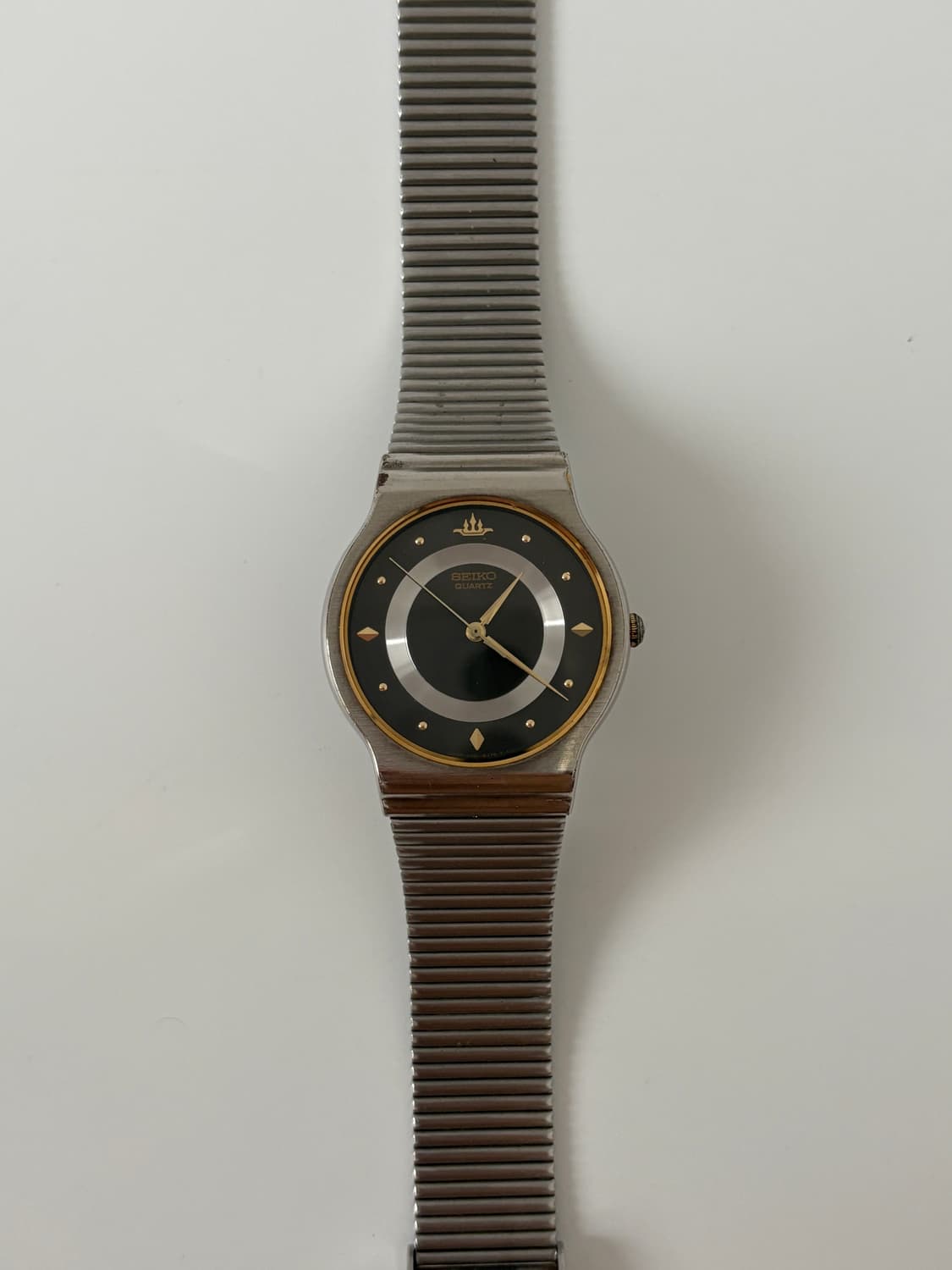 90s galaxy black dial silver quartz 상품이미지4