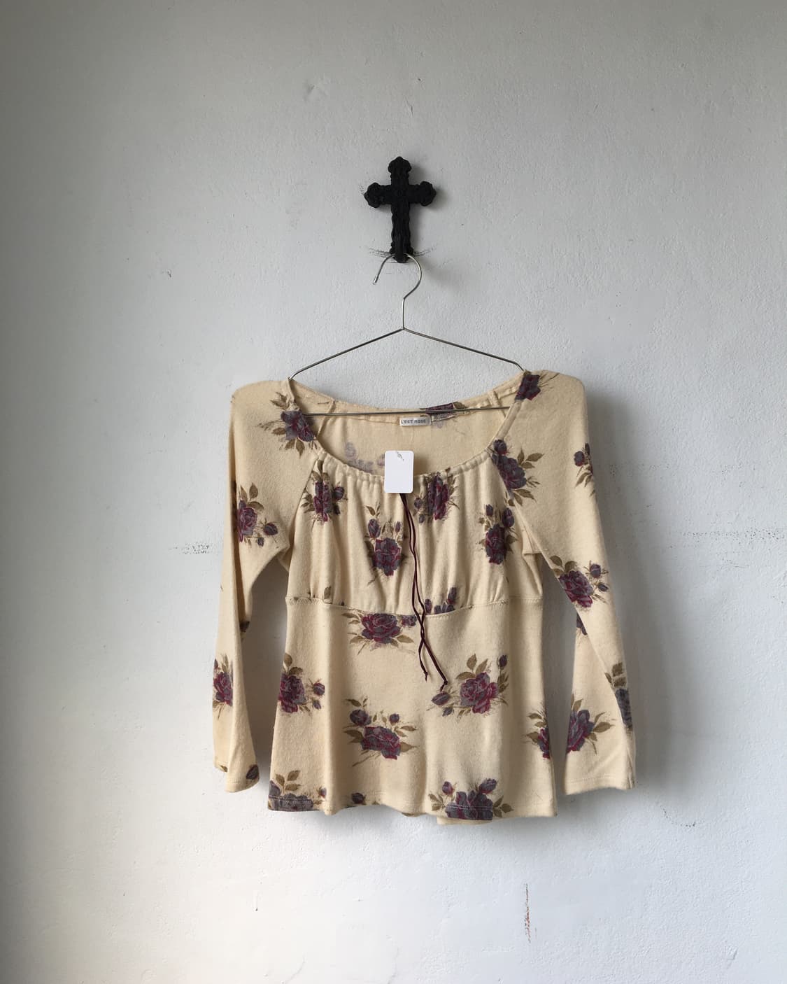 Lest rose flower pattern knit 상품이미지2