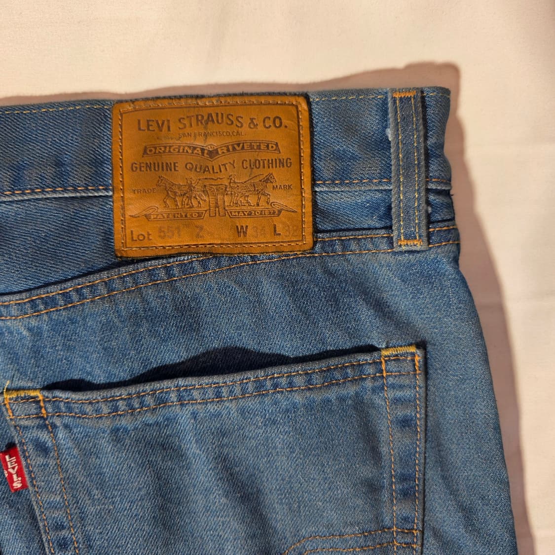 [W34L32]리바이스 프리미엄 551Z 데님팬츠 상품이미지6