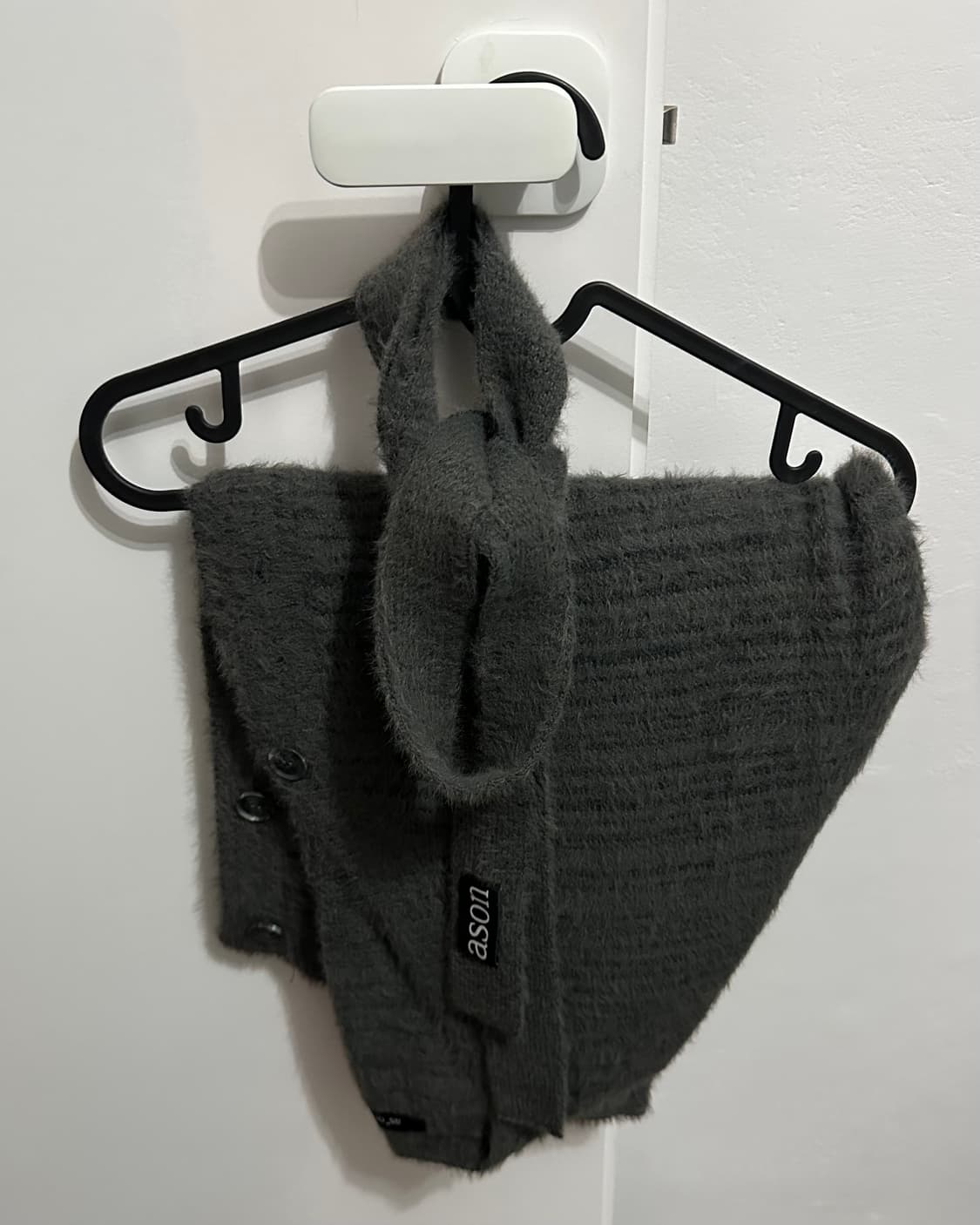 ASON LUCA TIE CARDIGAN CHARCOAL 상품이미지5