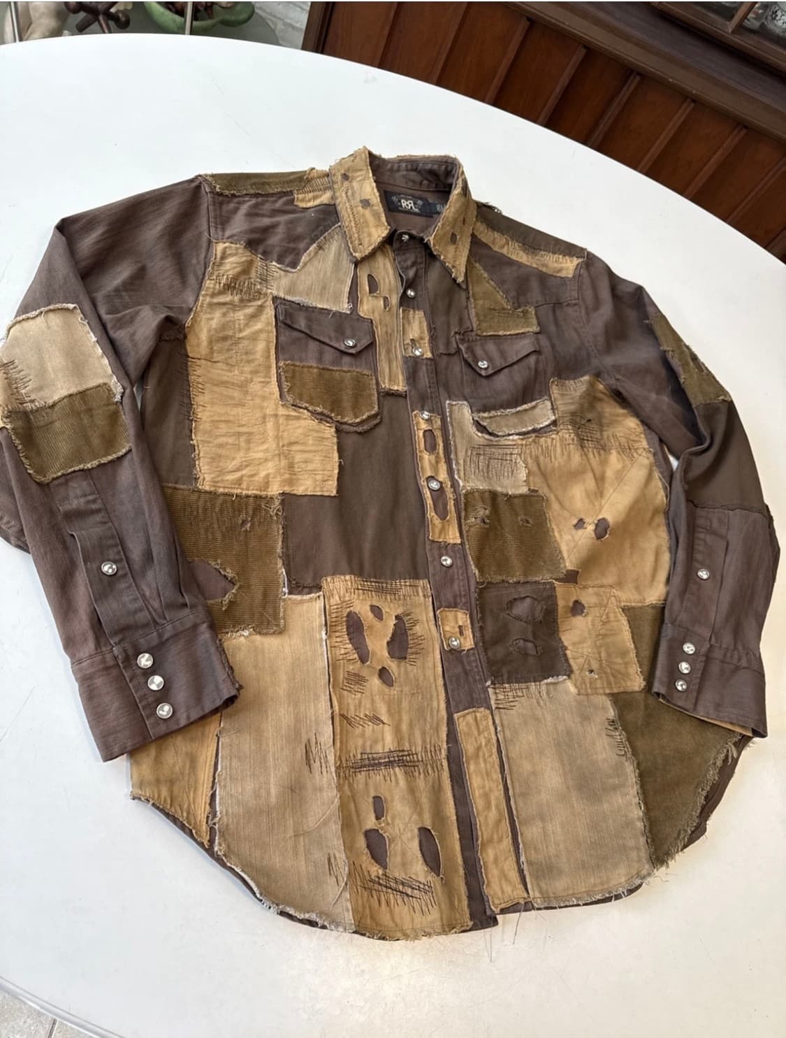 XL 더블알엘 리미티드 패치워크 웨스턴 셔츠 상품이미지1