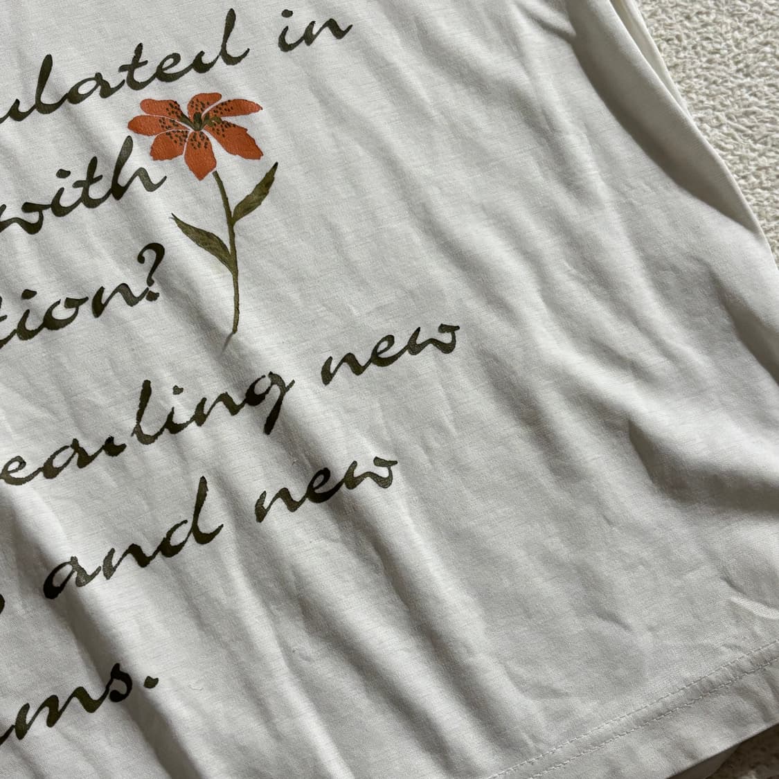 일본빈티지 모리걸st 레터링 반팔 티셔츠 상품이미지3