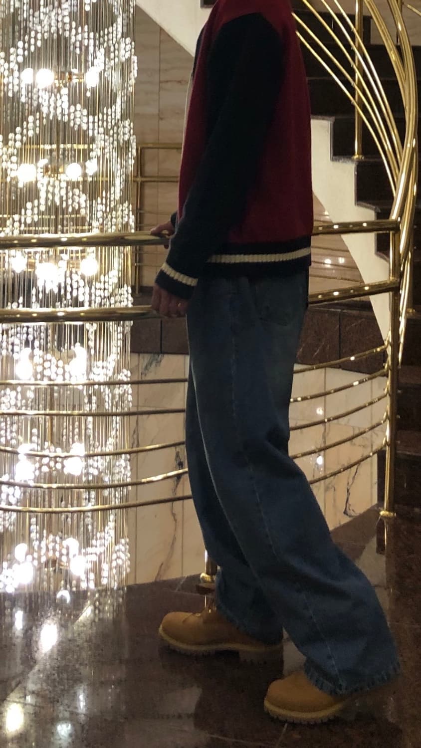 와이드 원턱 데님 청바지 상품이미지3