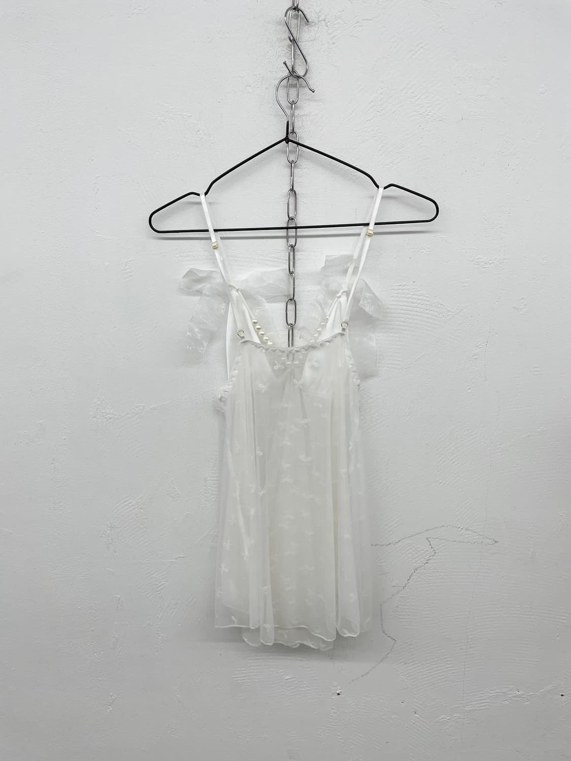 화이트페어리 진주 리본 레이스 슬립 상품이미지5