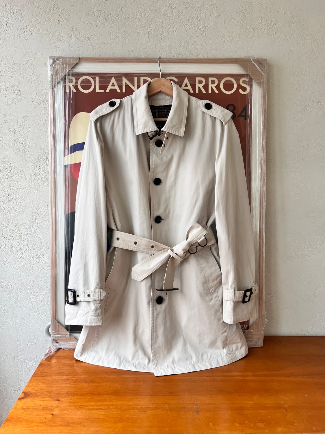 버버리 퀼팅 라이닝 싱글 하프 트렌치 코트 상품이미지1