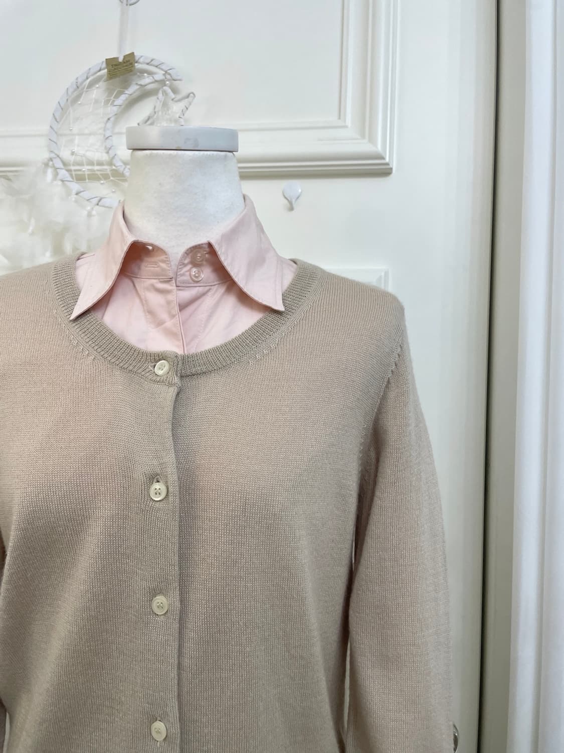 beige pocket basic cardigan&pink basic s 상품이미지7