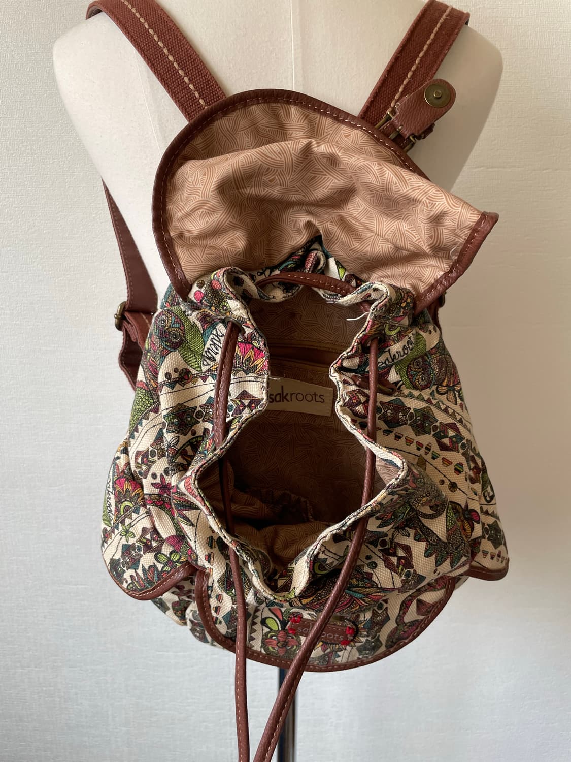 Sakroots Oriental Cloth Leather Backpack 상품이미지5
