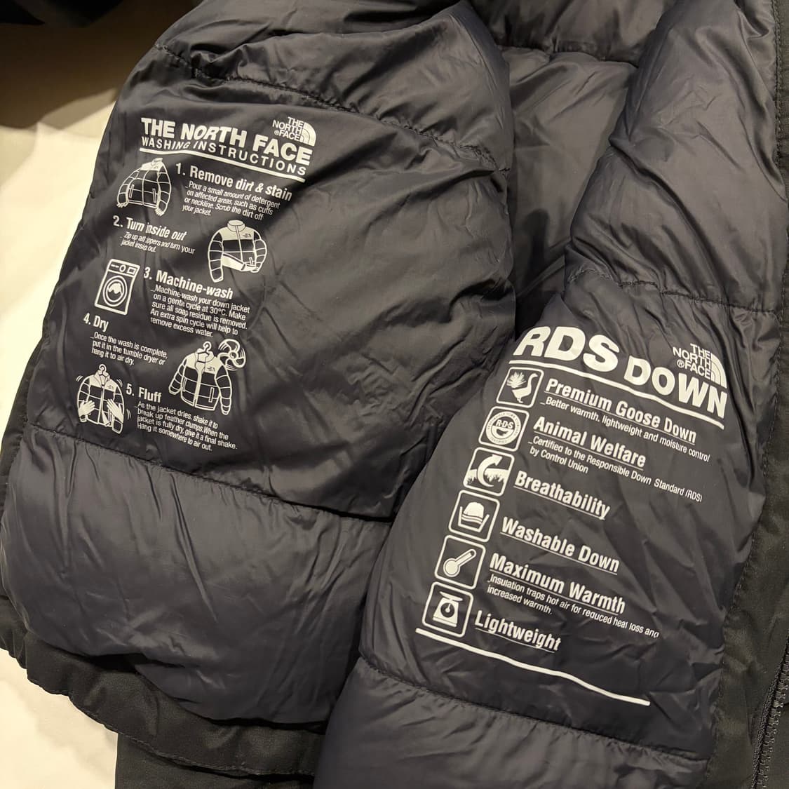 [L] 노스페이스 화이트라벨 멘톤 블랙 후드 패딩 자켓 B429 상품이미지9