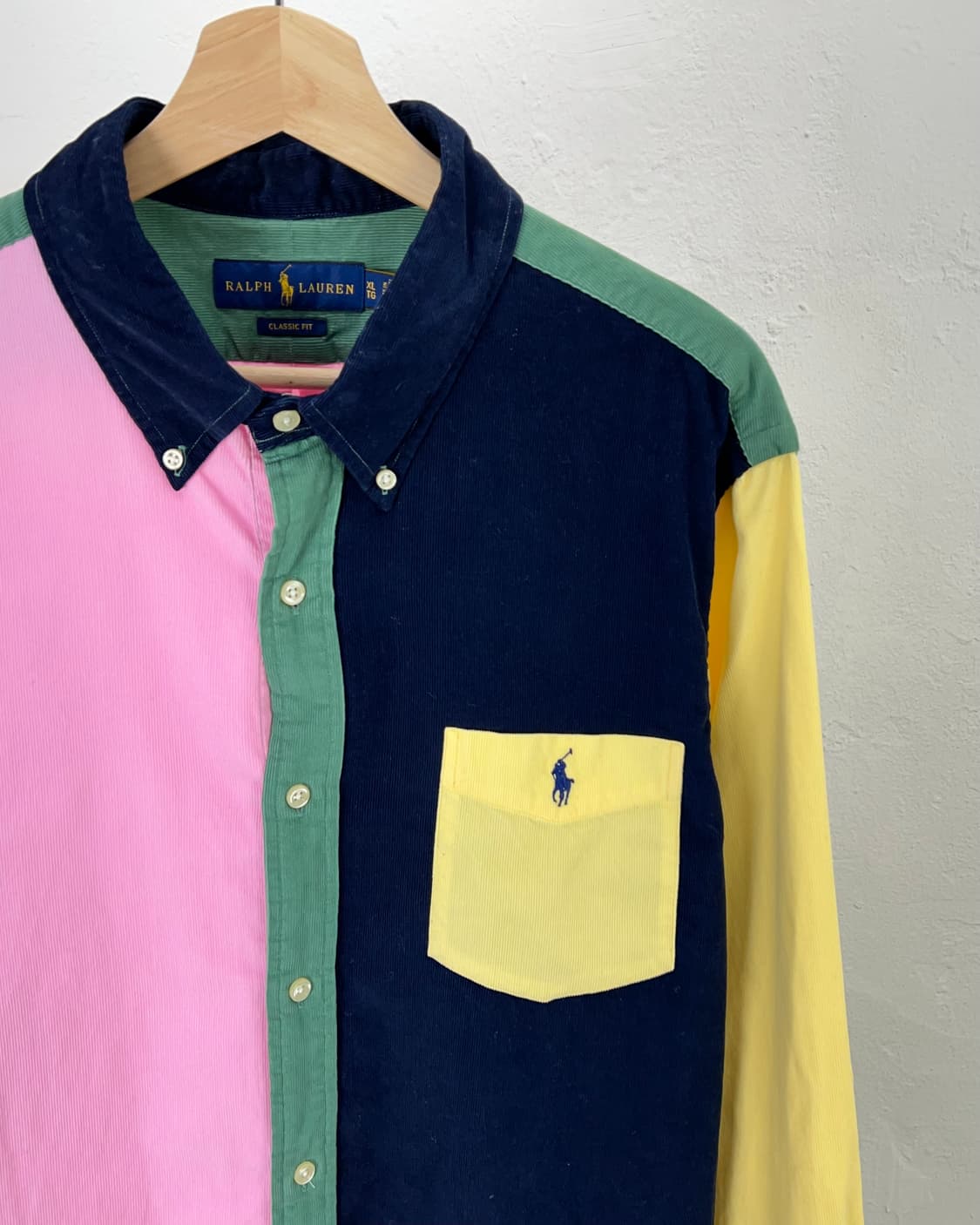 랄프로렌 컬러 블락 버튼다운 멀티 셔츠 상품이미지3