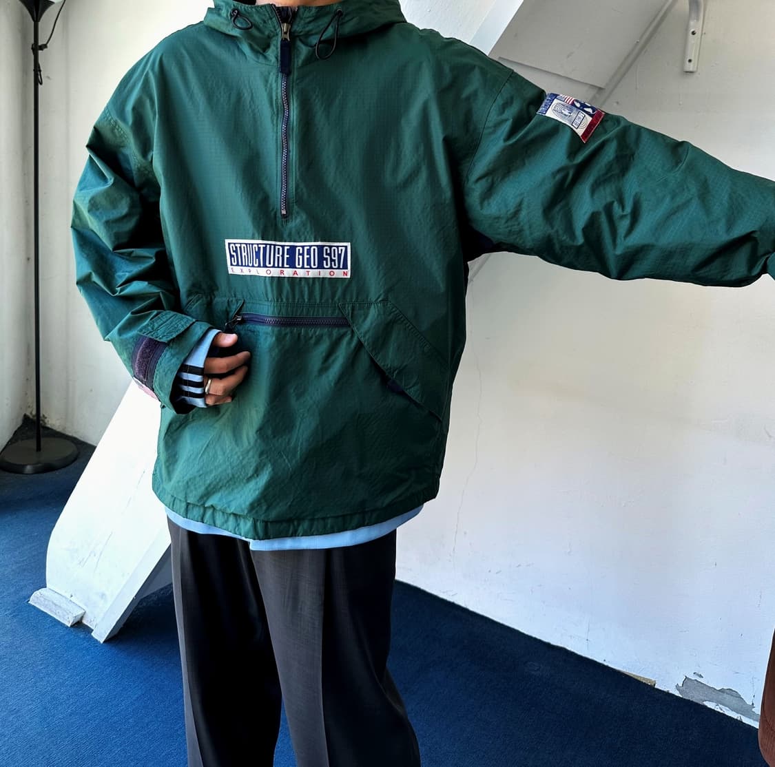 90's washer nylon utility anorak parka  상품이미지9