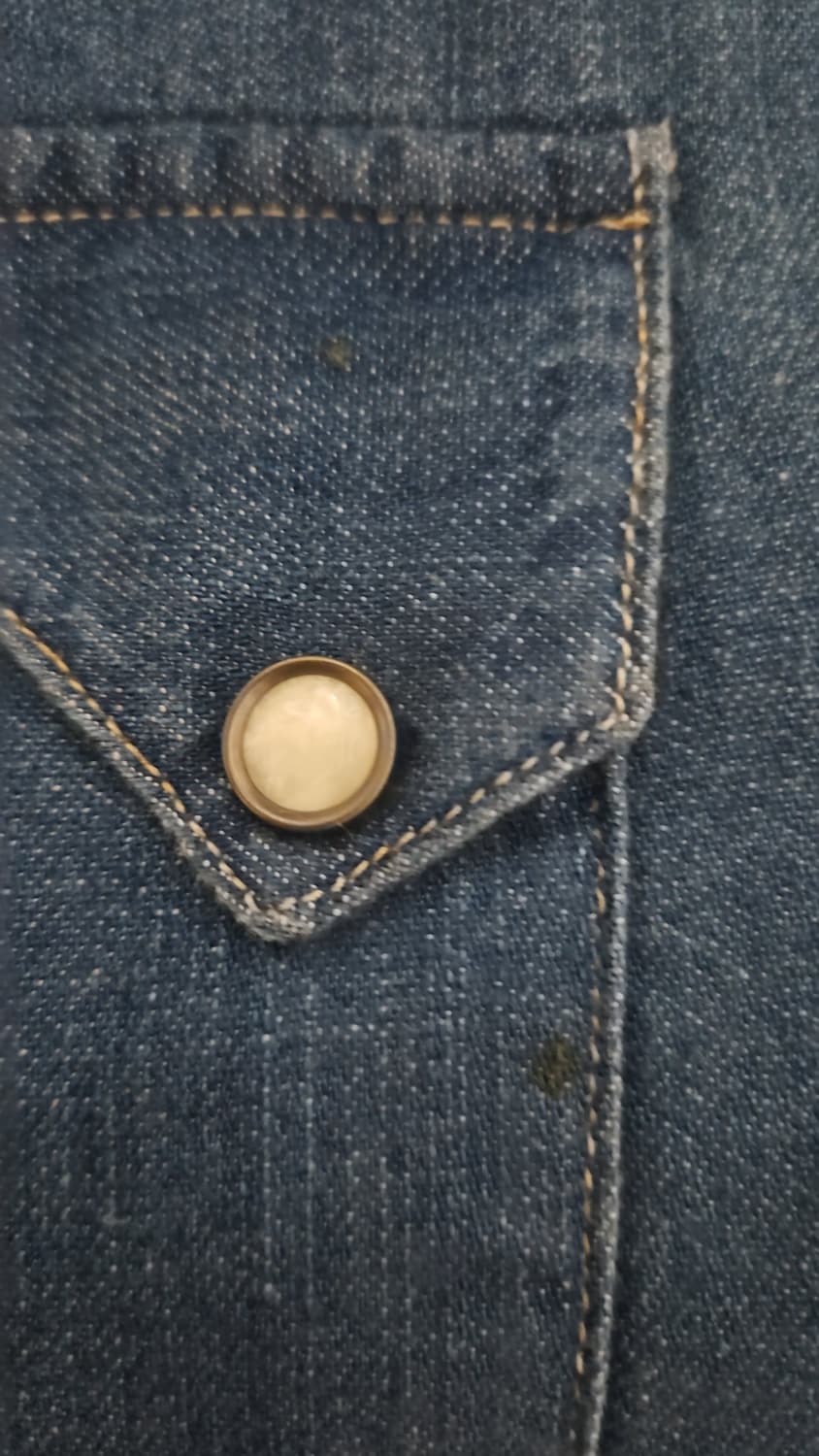 리바이스 LVC 1955 쏘우투스 데님 셔츠 버섯 자수 S 상품이미지5