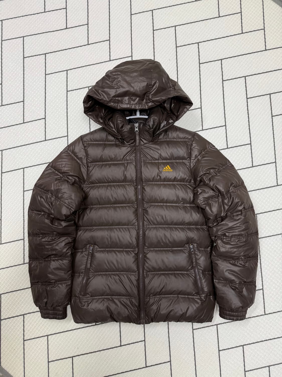 여성 85 / 아디다스 경량패딩 구스다운 초코 상품이미지1