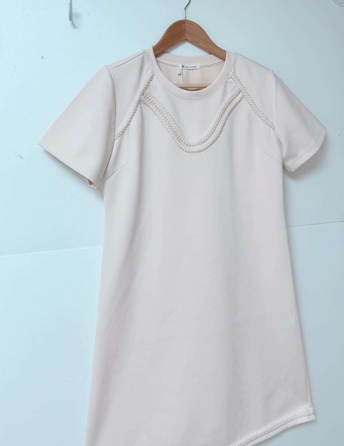 🧡 it MICHAA 잇미샤 라이트 베이지 반팔 원피스 55 (새상품) 상품이미지1