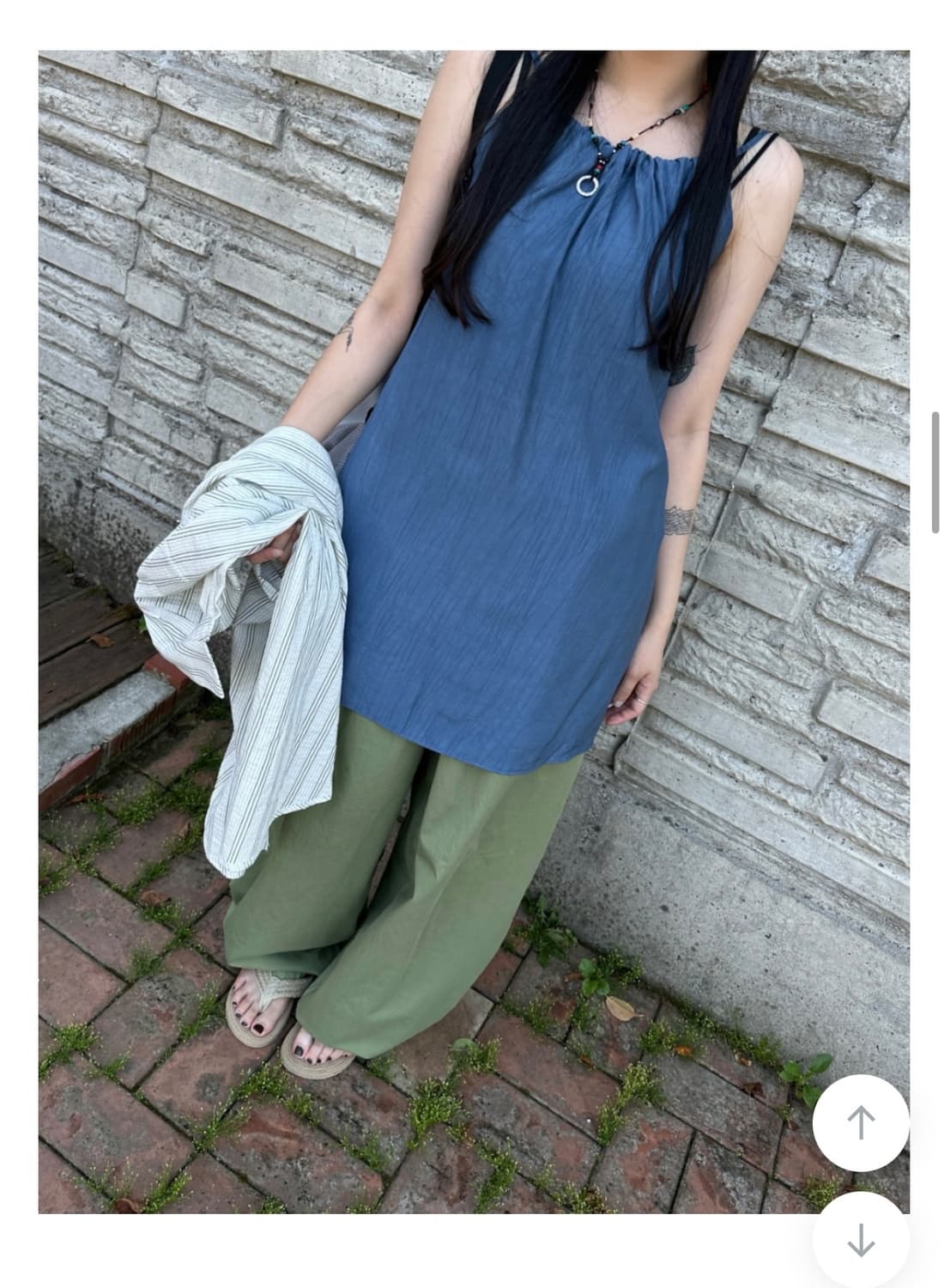 신시 홀터 새틴 레이어드 원피스 상품이미지2