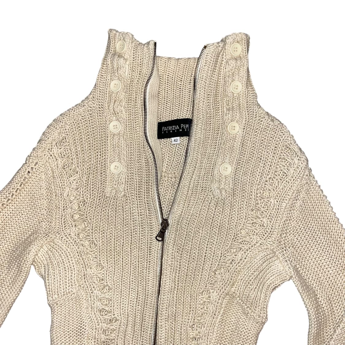 그런지 니트 투웨이 집업 갸루y2k펑크 상품이미지2