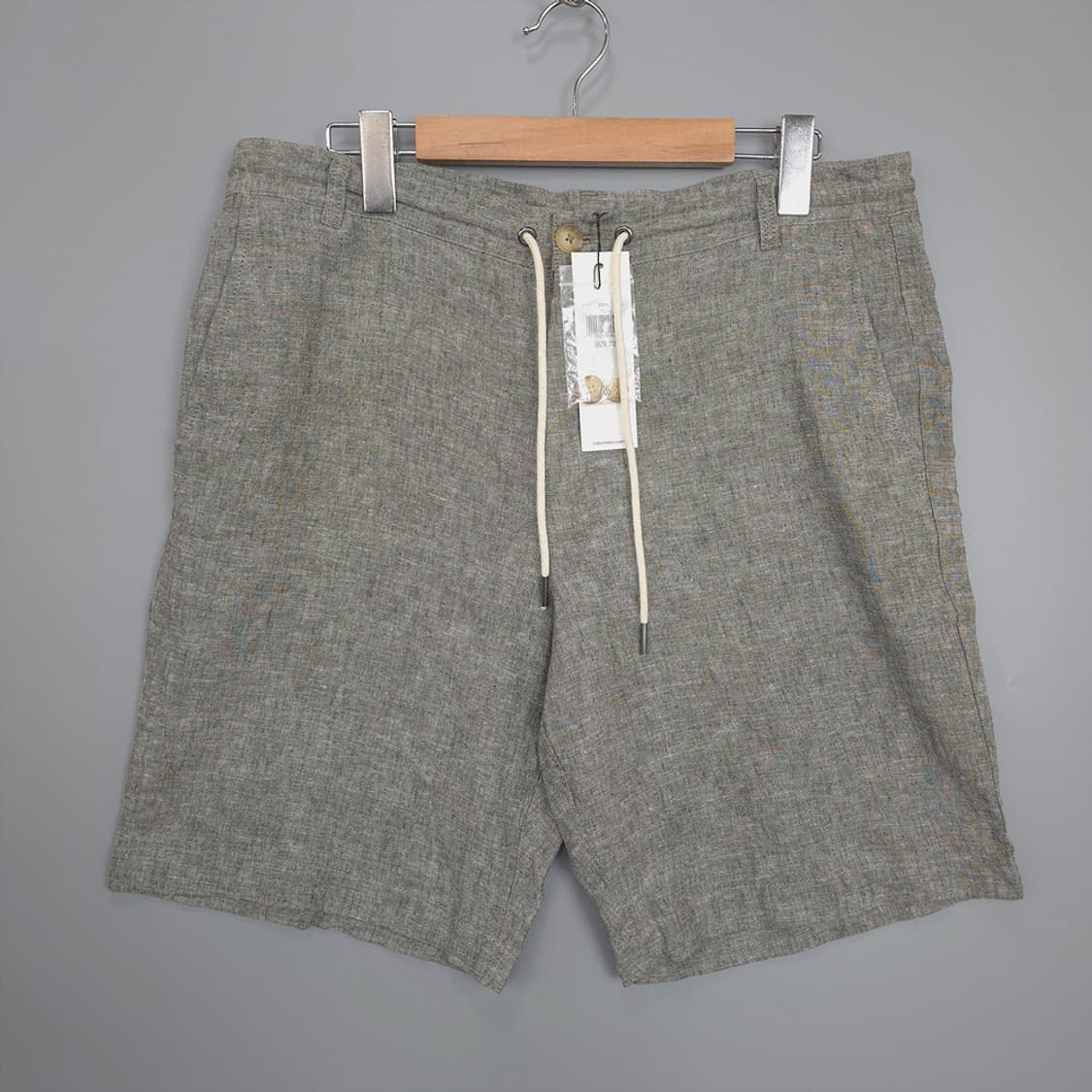 새제품) 캘빈클라인 린넨 혼방 밴딩 스트링 반바지 33 상품이미지1