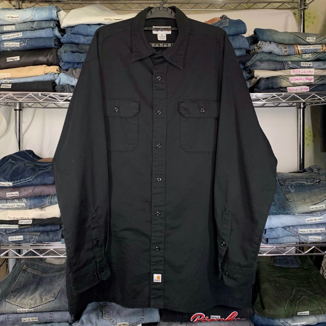 [XL] 칼하트 워크셔츠 블랙 상품이미지2