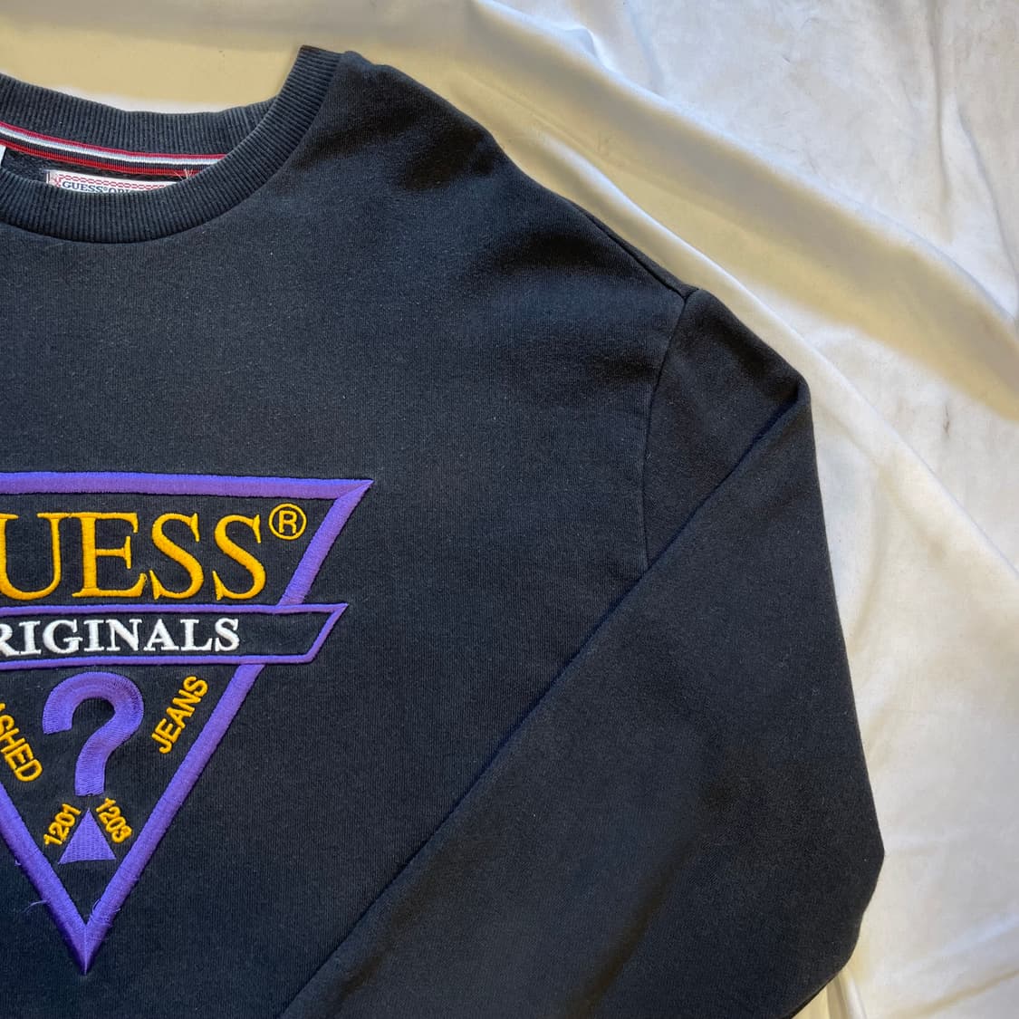 게스 오리지널 퍼플라벨 물음표 맨투맨 XL 상품이미지2