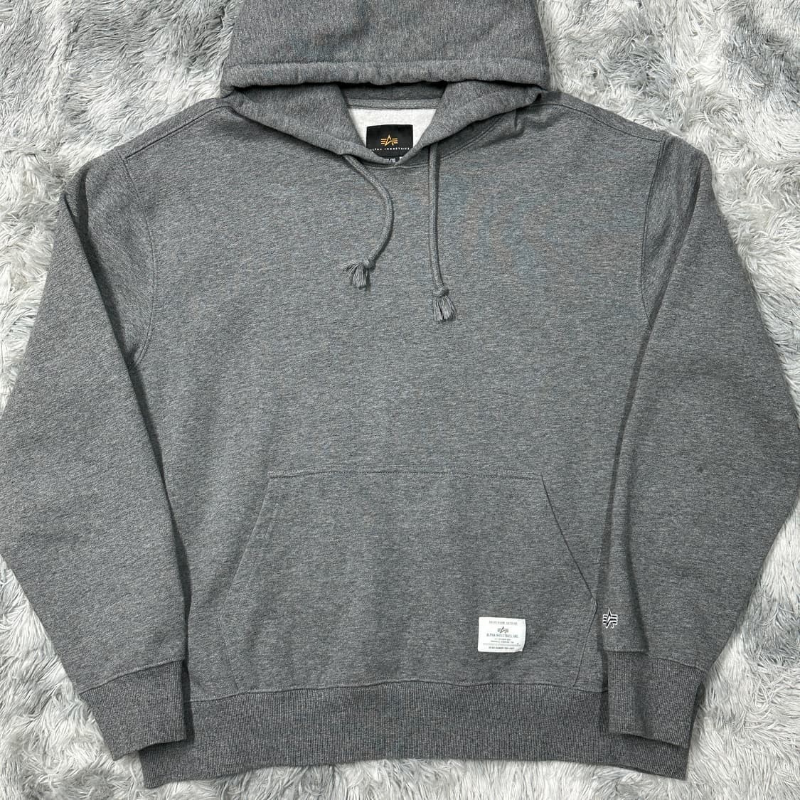 알파인더스트리 오버핏 그레이 후드티 XL 상품이미지1