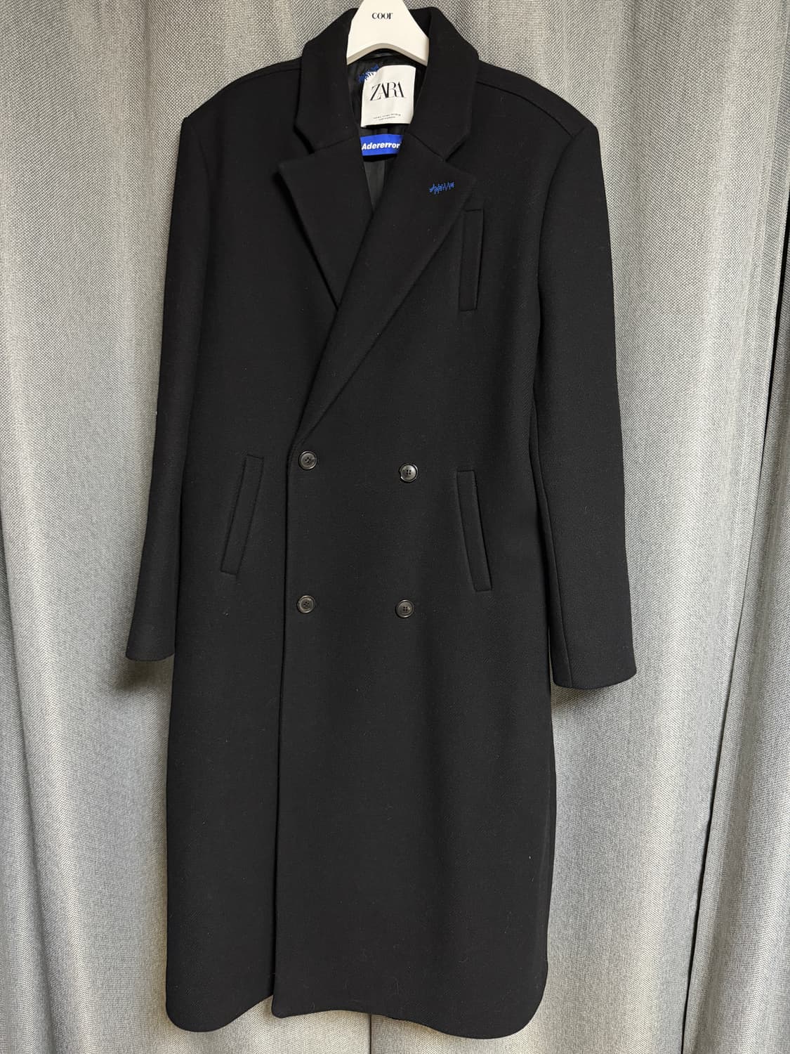 자라 x 아더에러 오버사이즈 울 코트 블랙 M-L 상품이미지2
