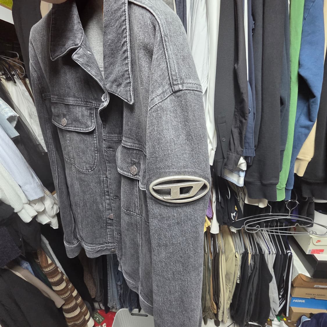 Diesel 데님 자켓 블랙 XL 상품이미지1