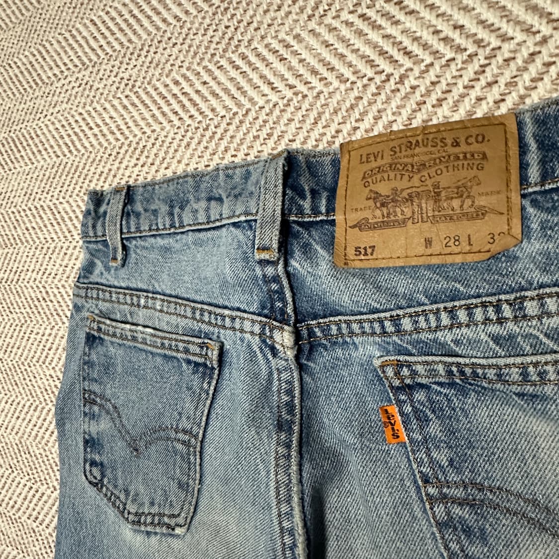 LEVI'S 517 90's usa made orangetab denim 상품이미지3