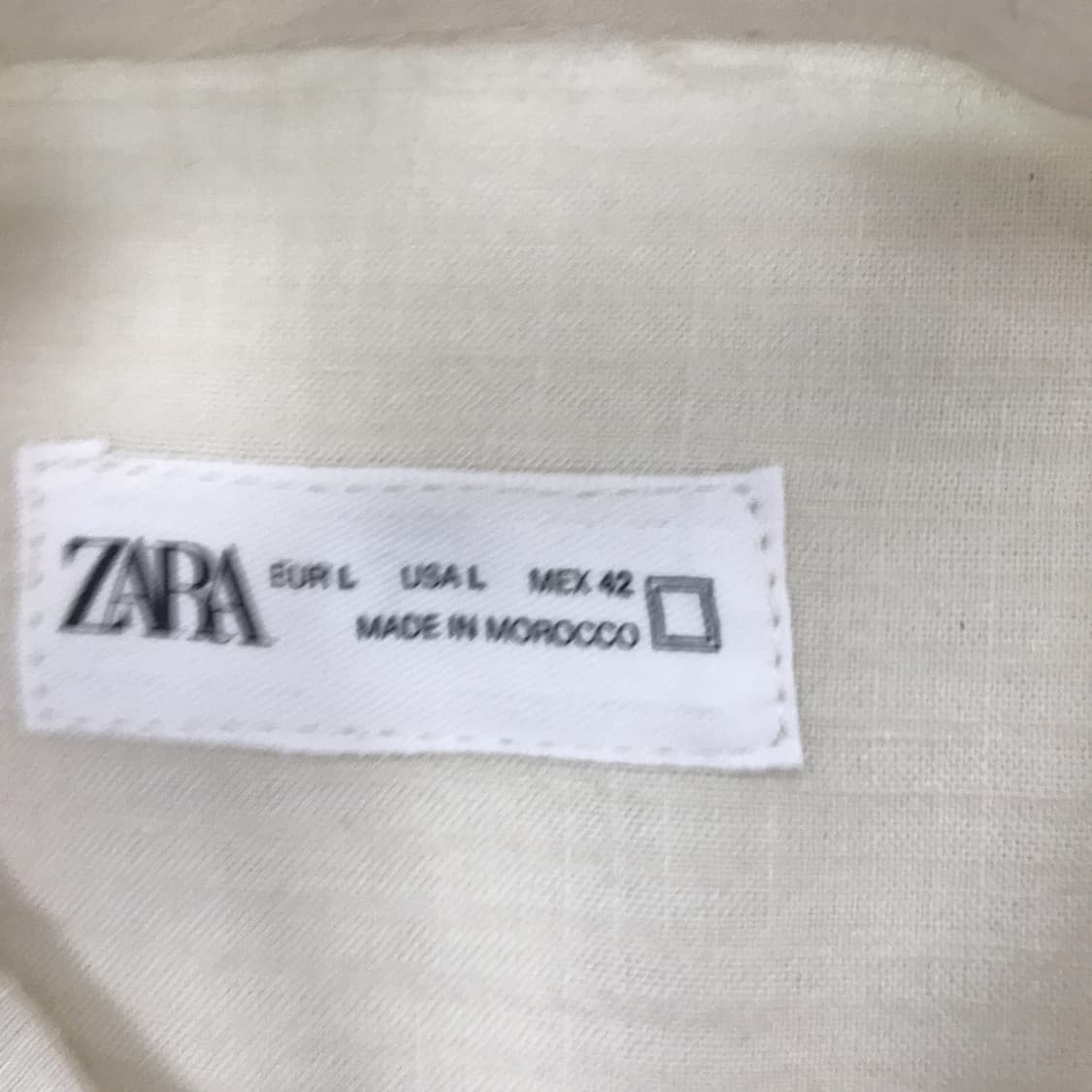 자라 신형 원포켓 아이보리셔츠 [L] 상품이미지4