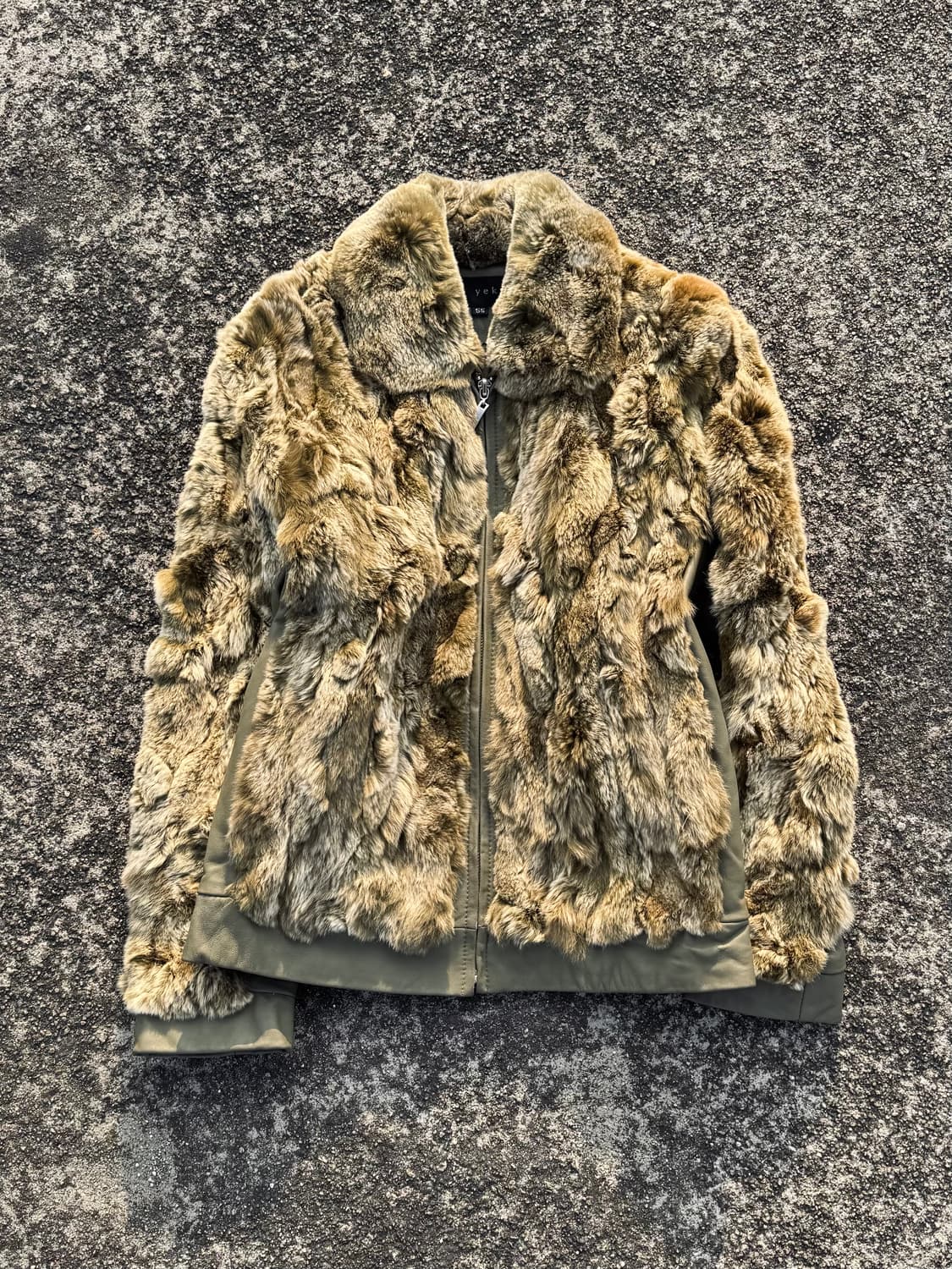 Green Rex rabbit fur jacket 상품이미지1
