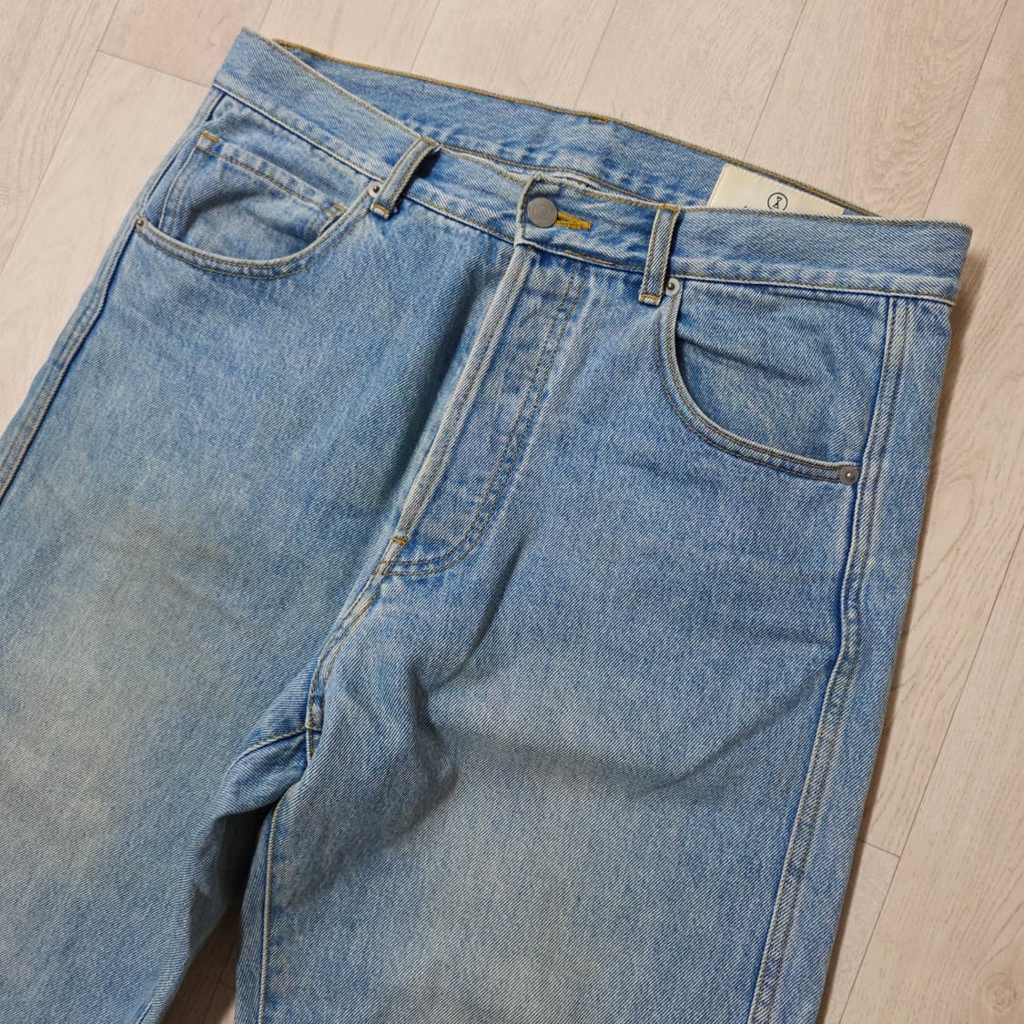 [L] 이얼즈어고 플로리스 와이드 데님 연청 상품이미지1