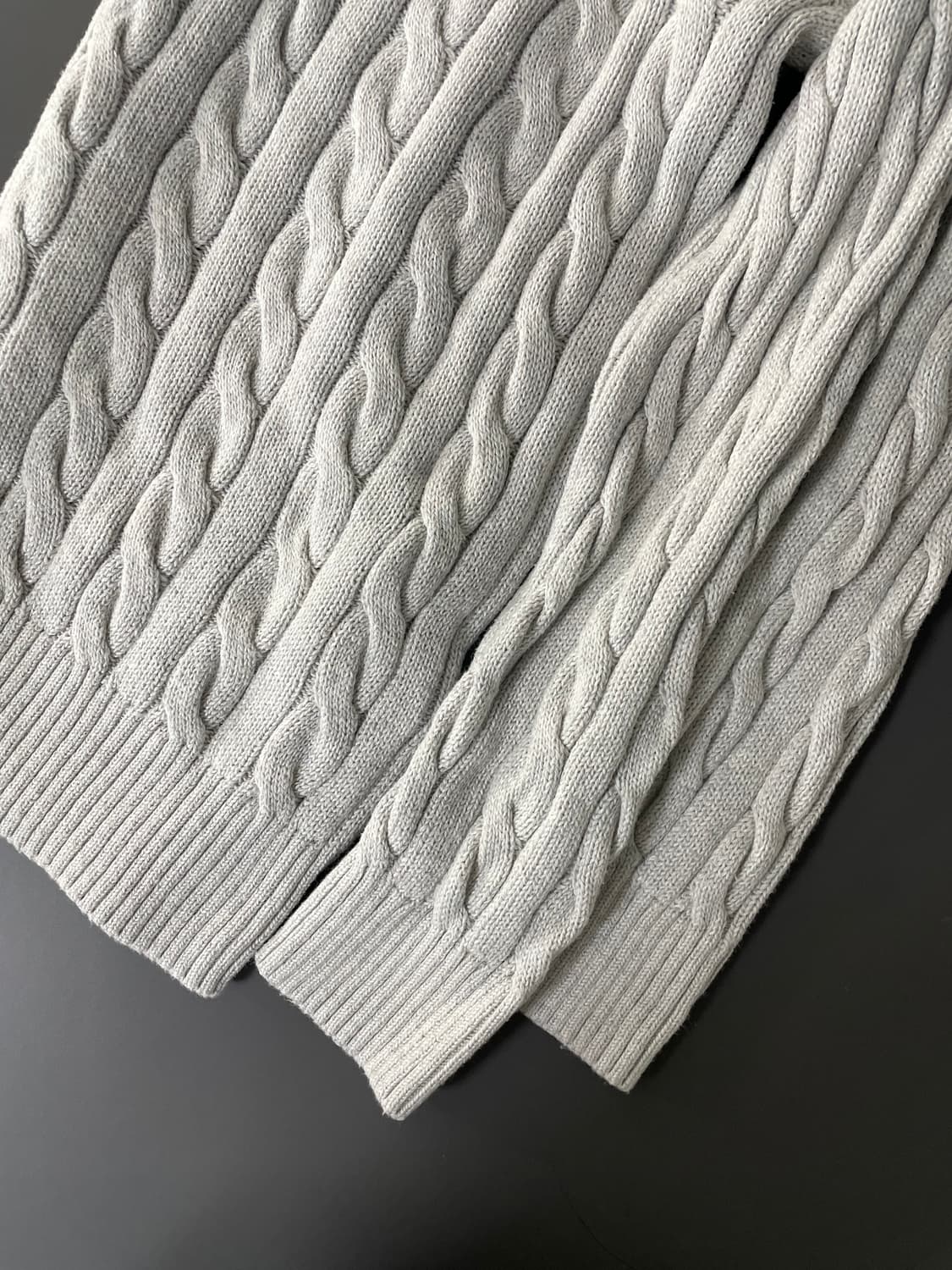 [L] 폴로 랄프로렌 코튼 케이블 꽈배기 니트 QR인증 상품이미지6