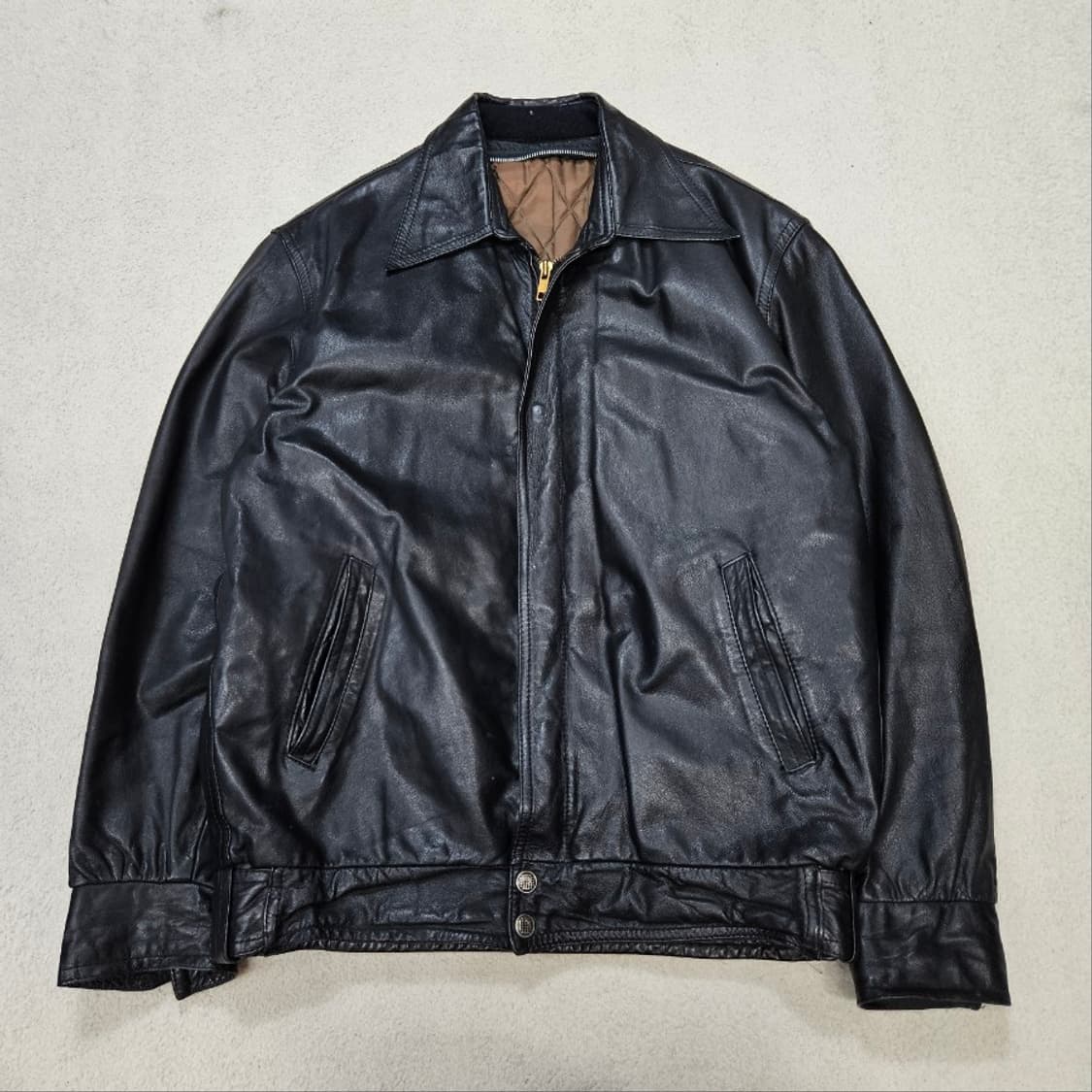 90s 카우하이드 레더 자켓 상품이미지1