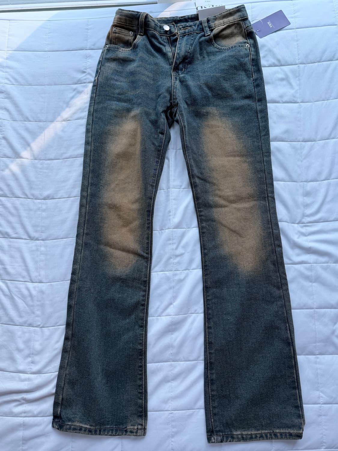 부츠컷 워싱 데님 청바지 상품이미지1