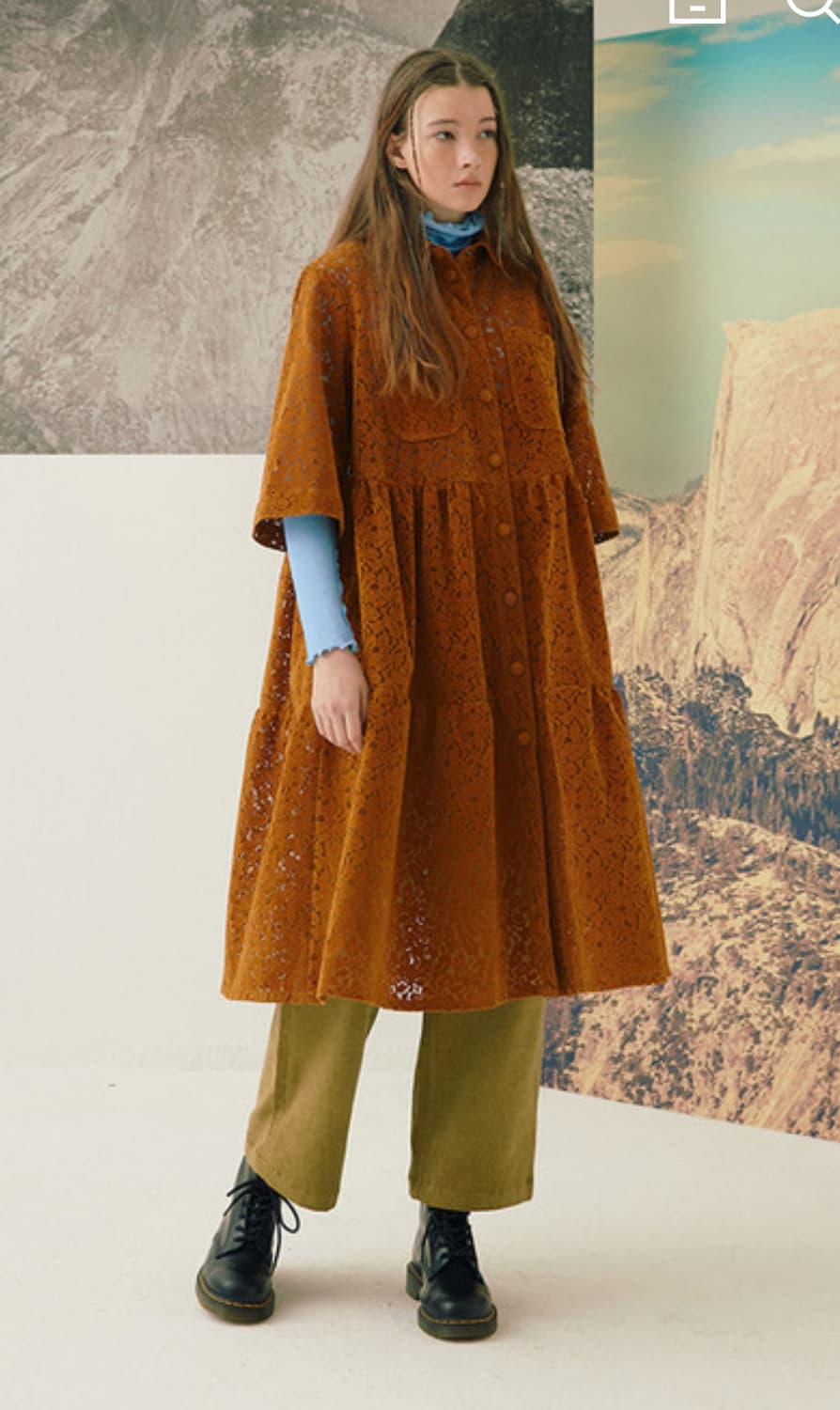 박보영 원피스 Lace Tiered Shirtdress 새상품 상품이미지2