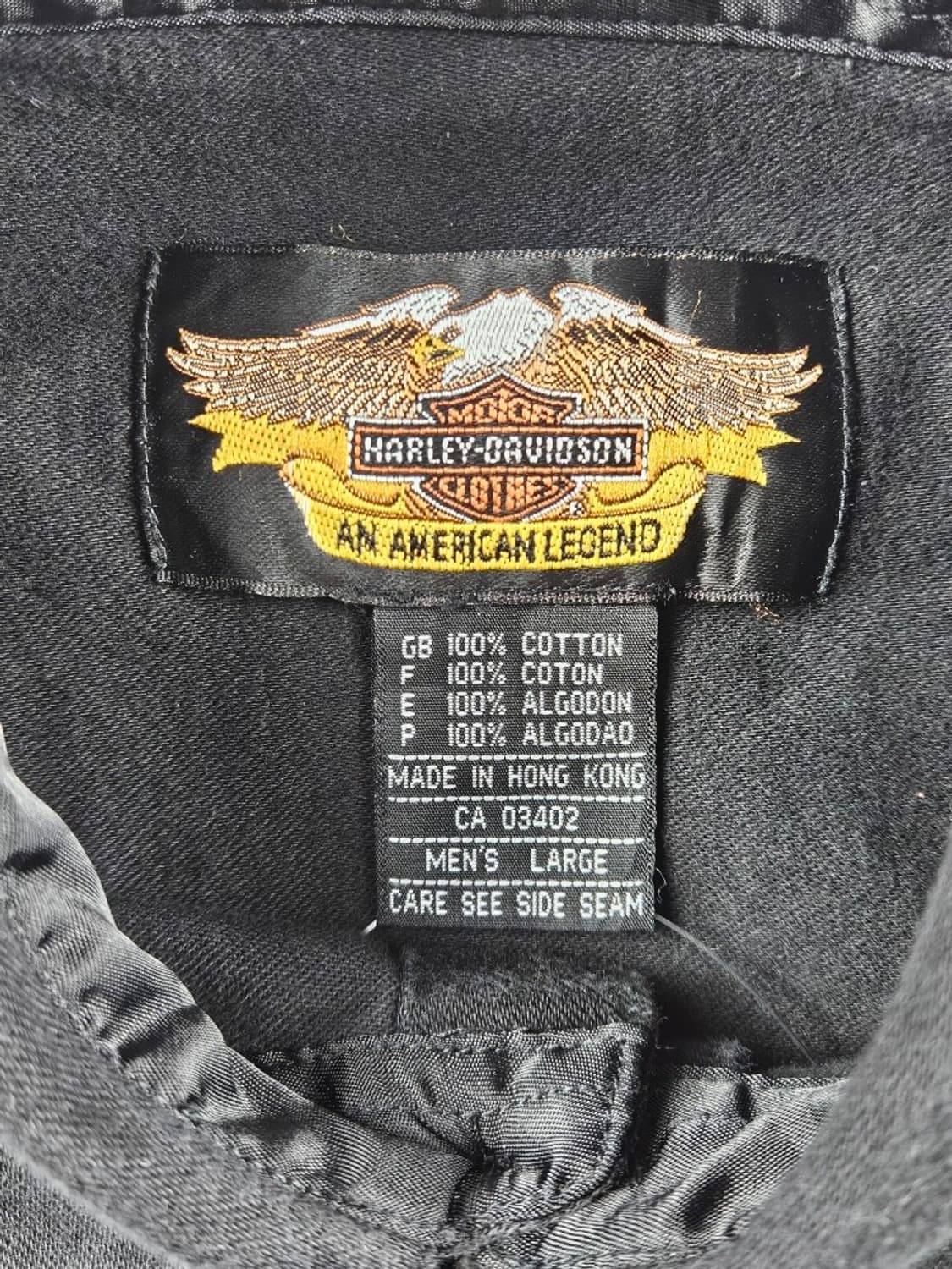 할리 데이비슨 포켓 베이직 코튼 바이커 셔츠 ( L ) / 10716 상품이미지8
